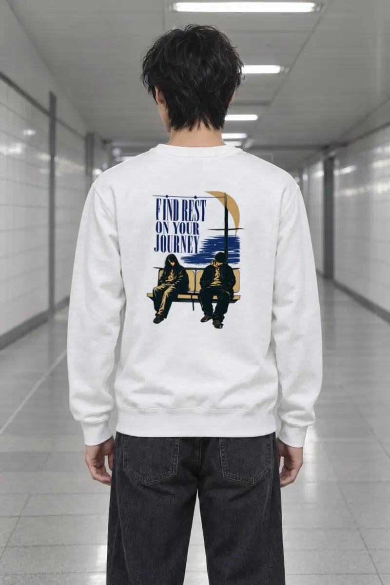 "Find Rest Journey" Heavy Blend Unisex Crewneck Sweatshirt