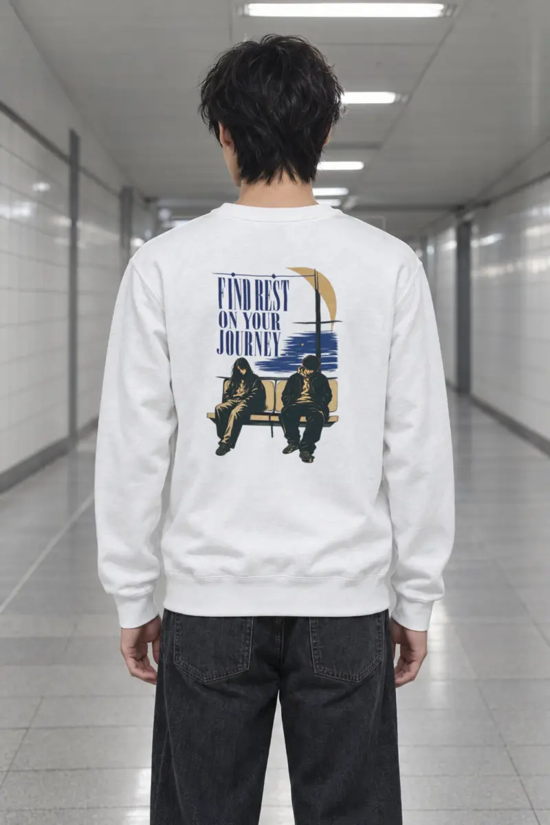 "Find Rest Journey" Heavy Blend Unisex Crewneck Sweatshirt