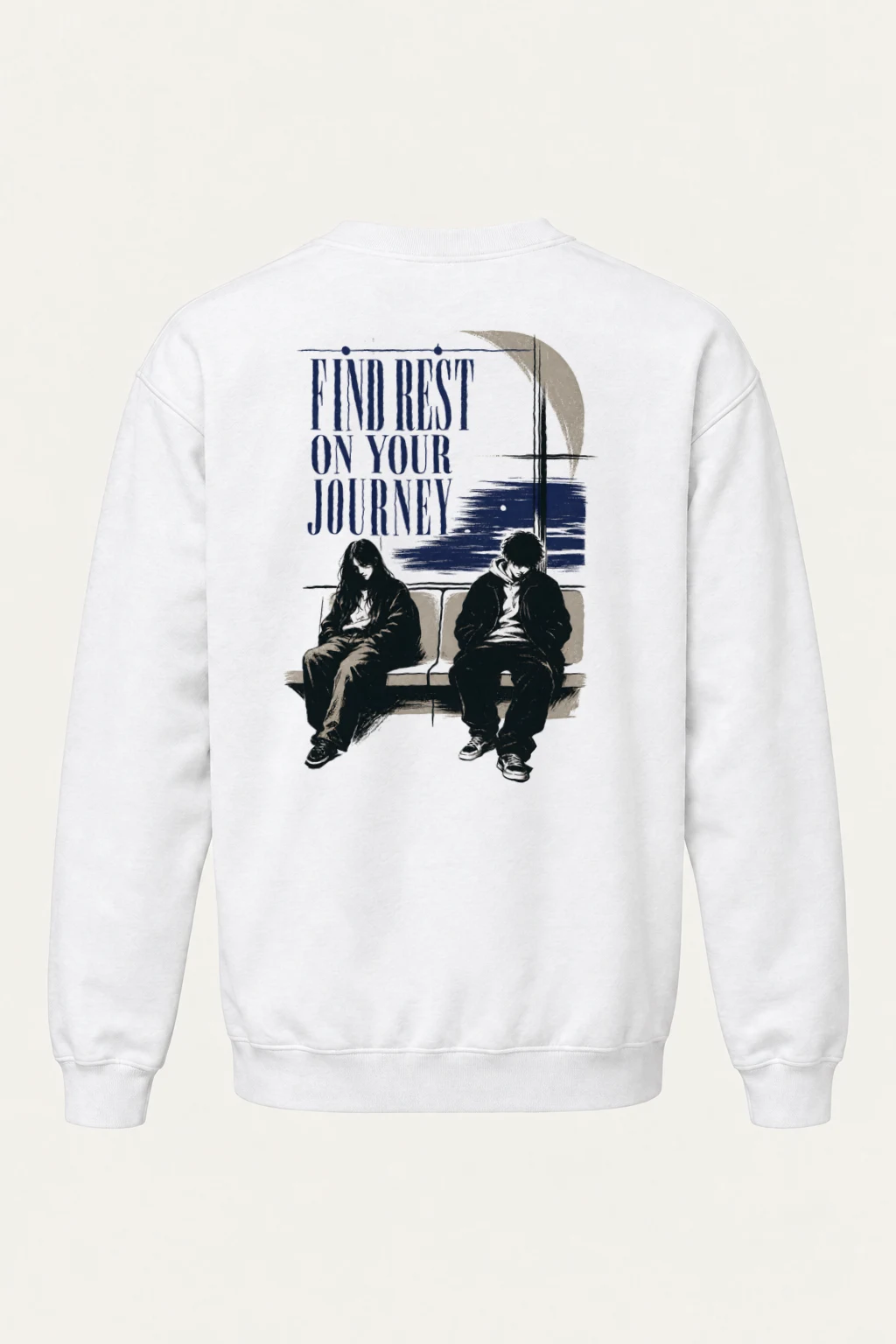 "Find Rest Journey" Heavy Blend Unisex Crewneck Sweatshirt | Gildan 18000