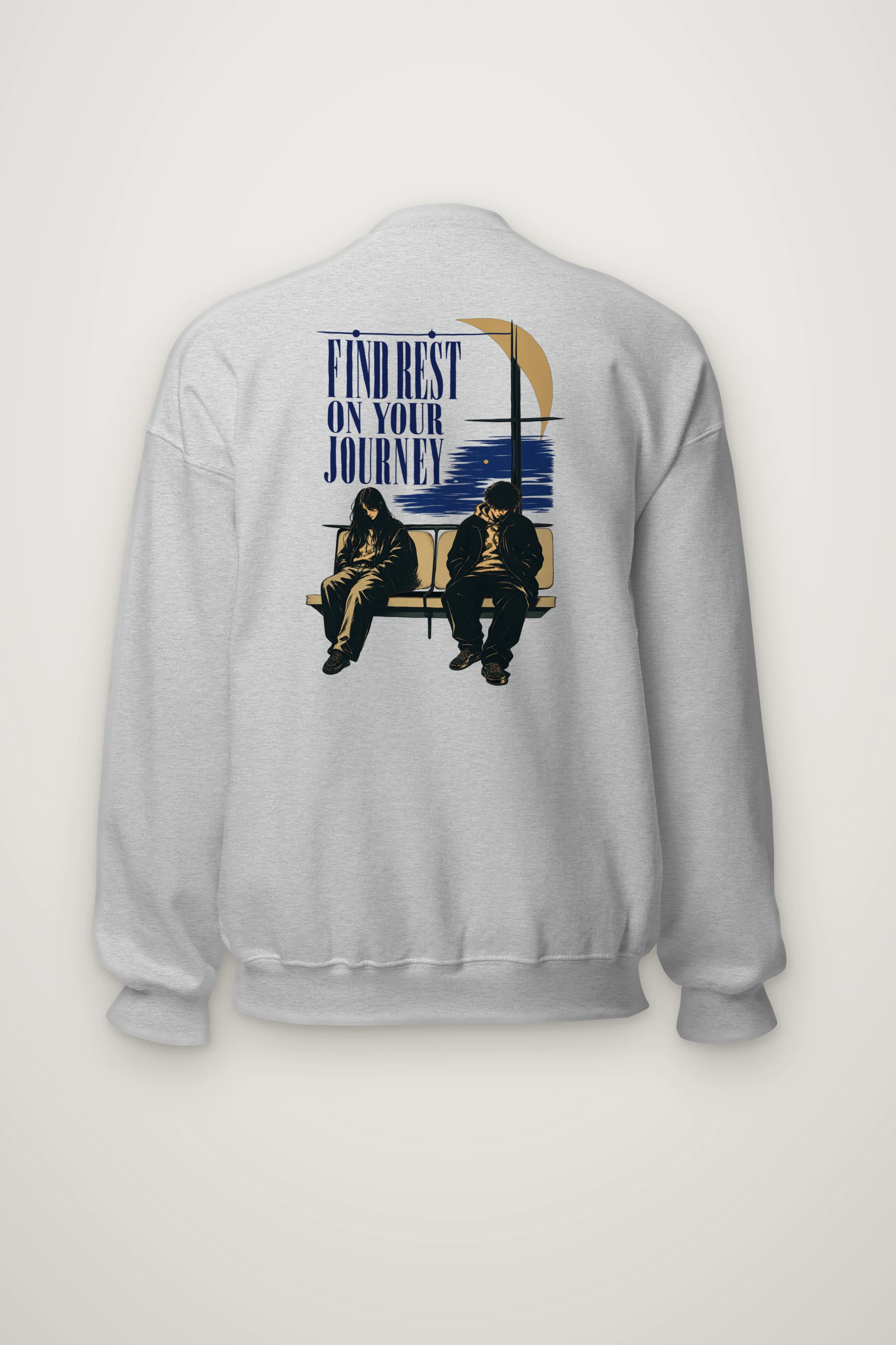 "Find Rest Journey" Heavy Blend Unisex Crewneck Sweatshirt