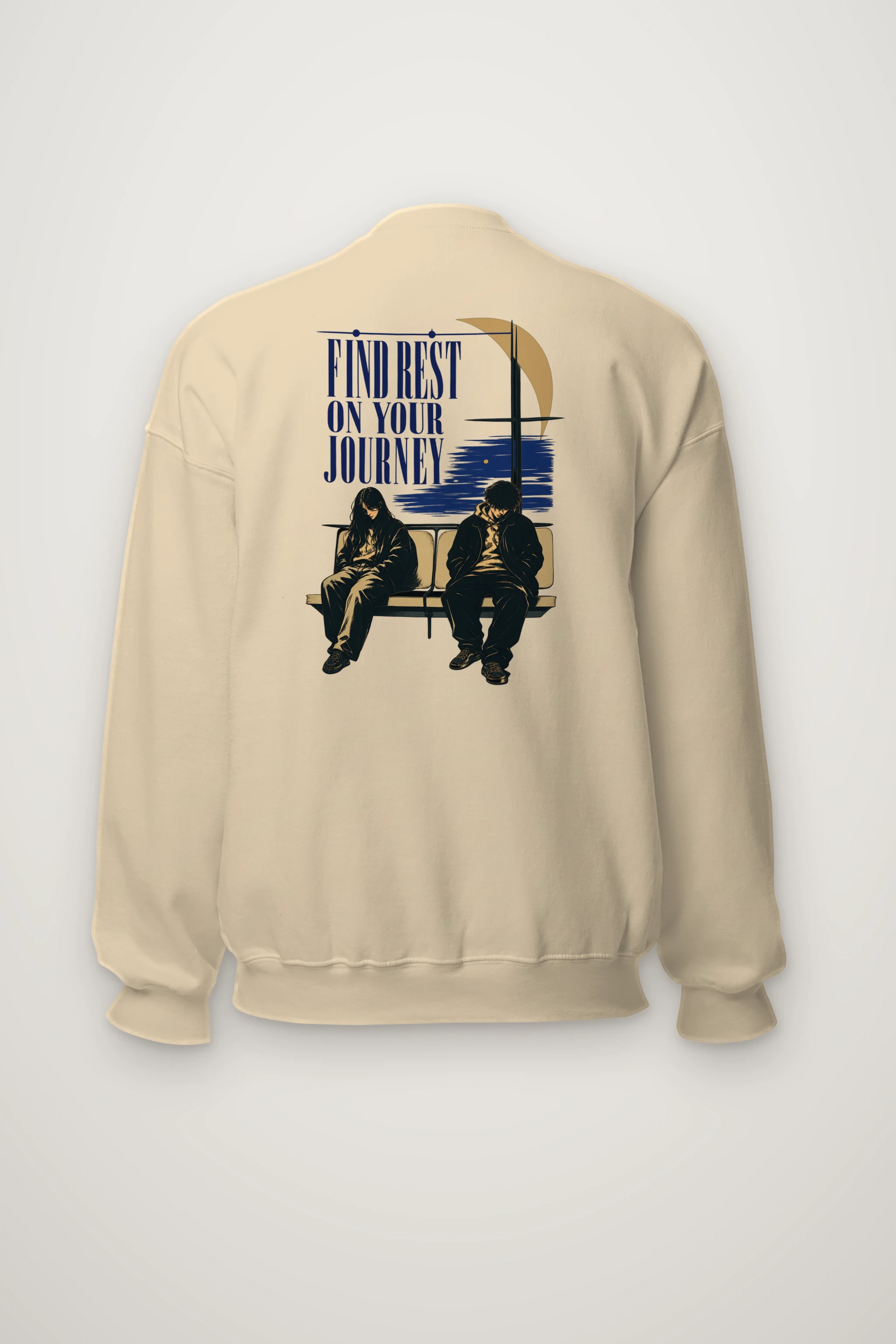 "Find Rest Journey" Heavy Blend Unisex Crewneck Sweatshirt