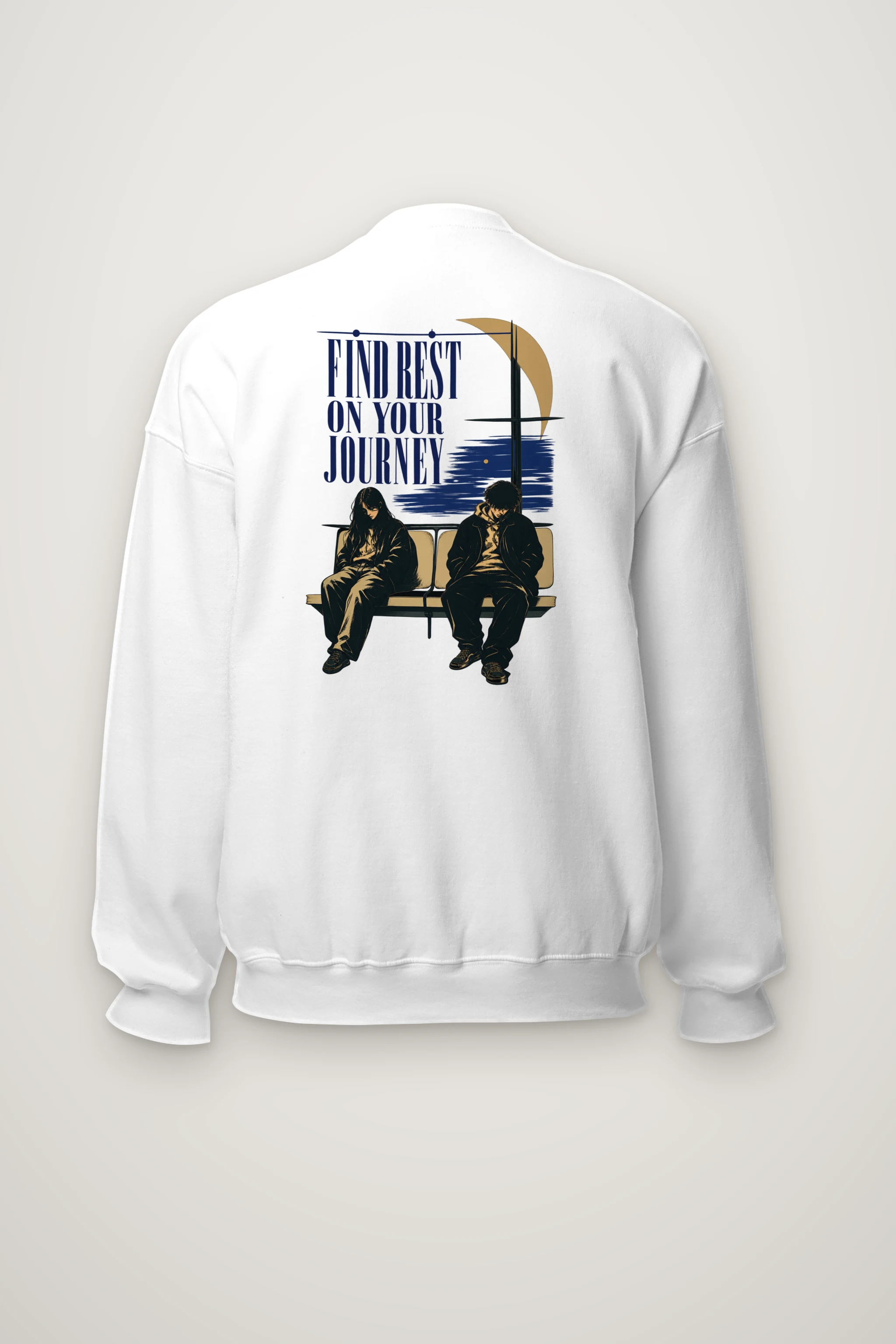 "Find Rest Journey" Heavy Blend Unisex Crewneck Sweatshirt
