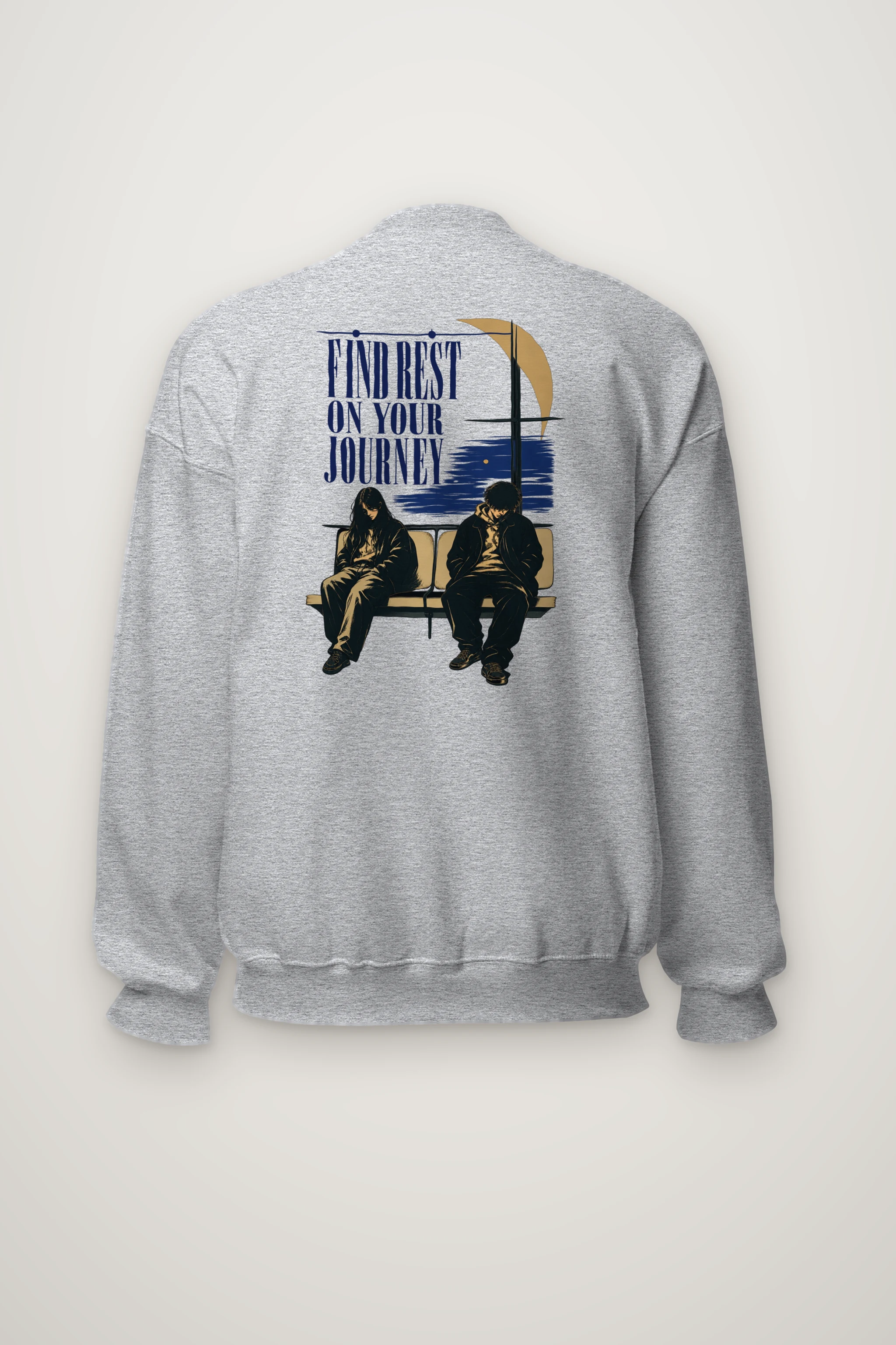 "Find Rest Journey" Heavy Blend Unisex Crewneck Sweatshirt