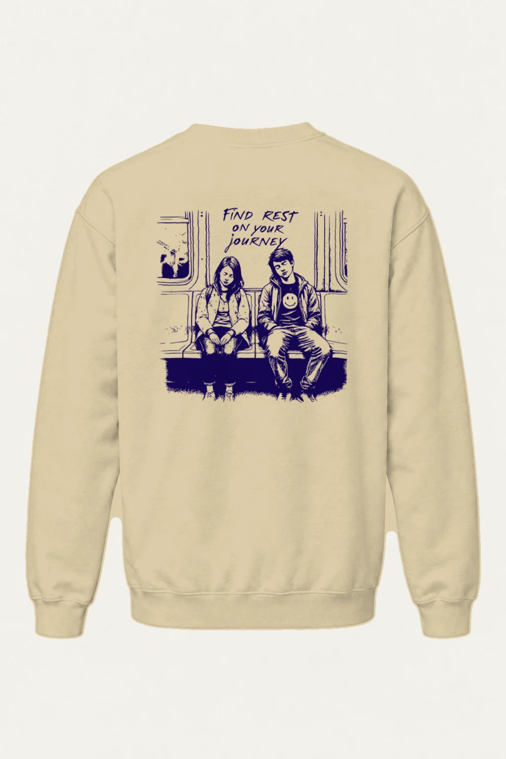 "Find Rest Journey" Heavy Blend Unisex Crewneck Sweatshirt | Gildan 18000