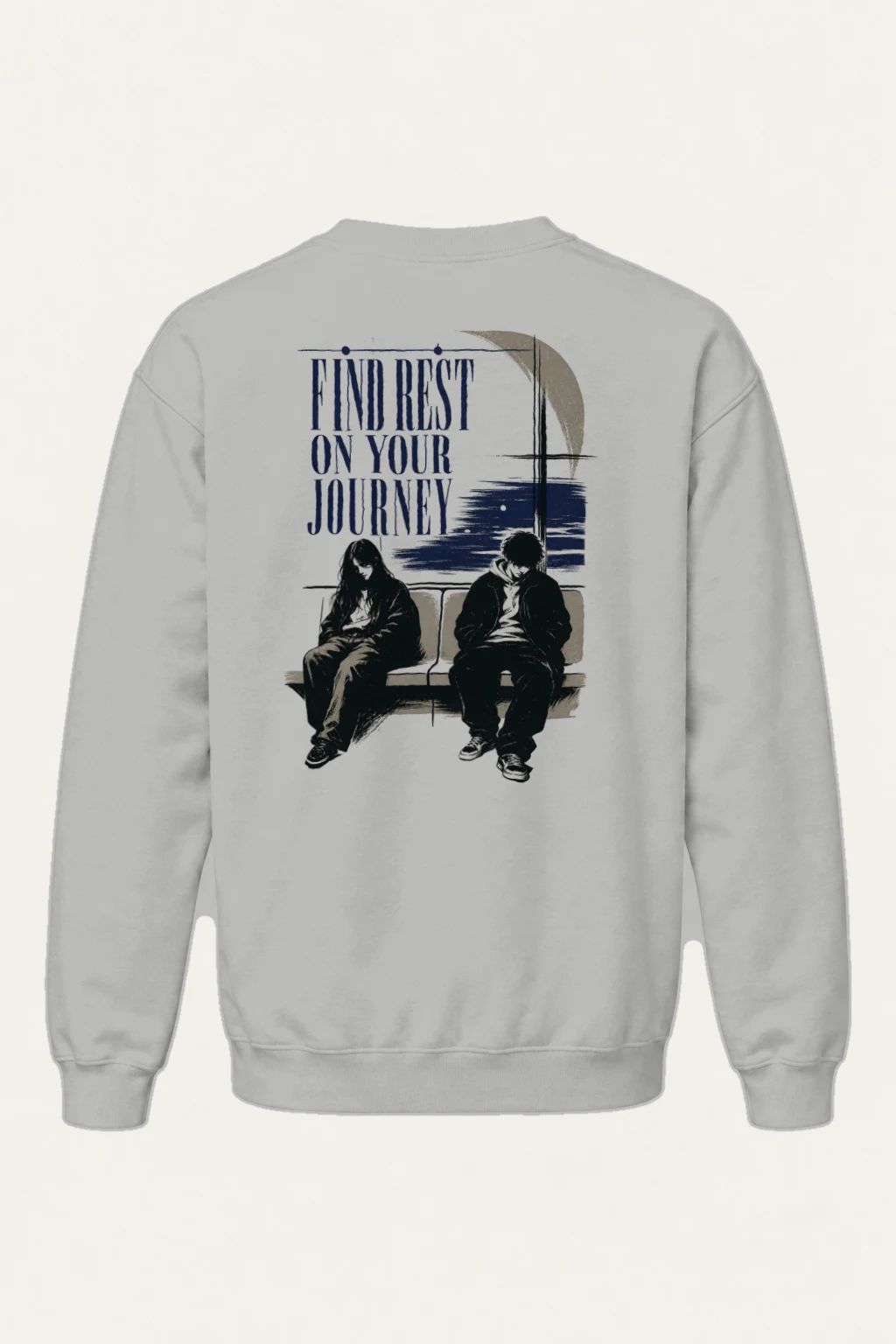 "Find Rest Journey" Heavy Blend Unisex Crewneck Sweatshirt | Gildan 18000