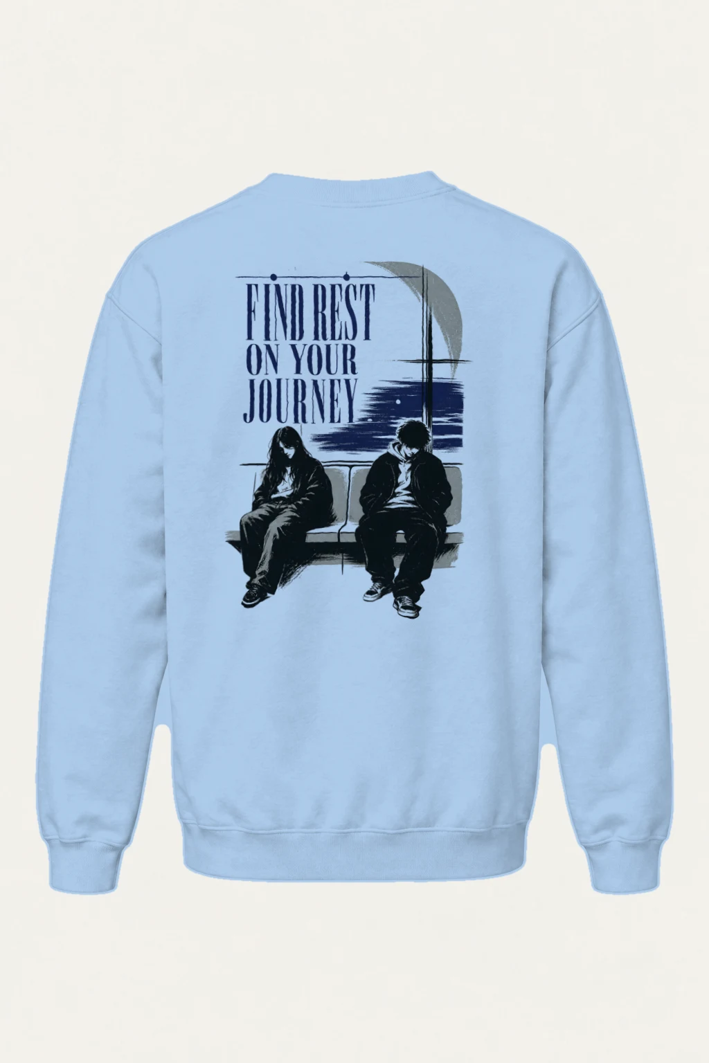 "Find Rest Journey" Heavy Blend Unisex Crewneck Sweatshirt | Gildan 18000