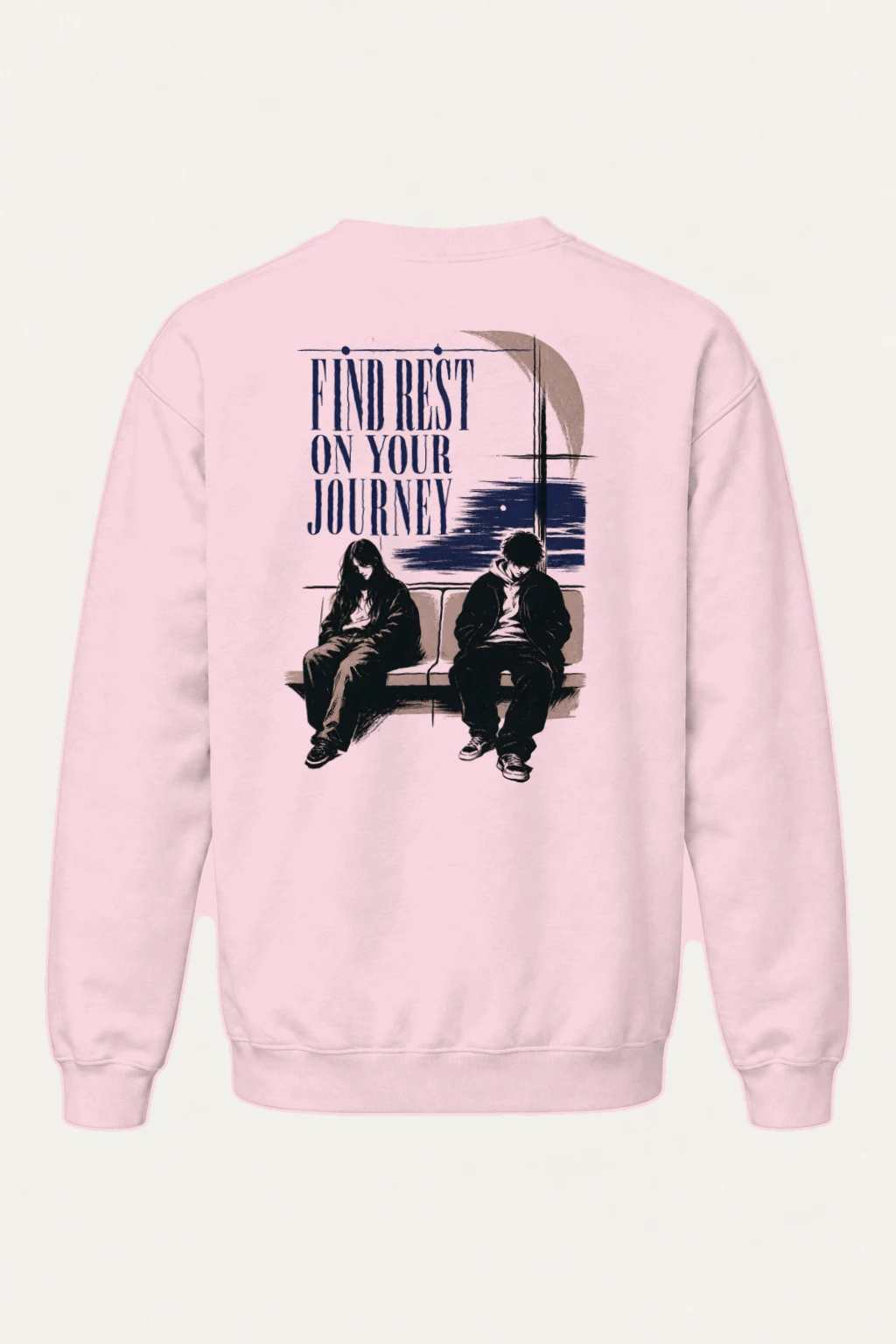 "Find Rest Journey" Heavy Blend Unisex Crewneck Sweatshirt | Gildan 18000