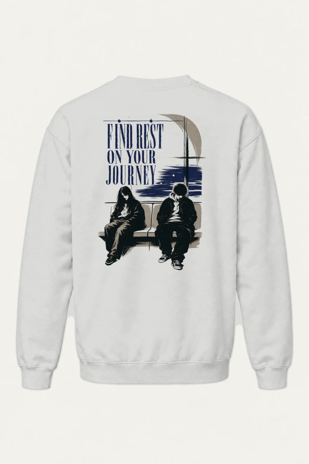 "Find Rest Journey" Heavy Blend Unisex Crewneck Sweatshirt | Gildan 18000