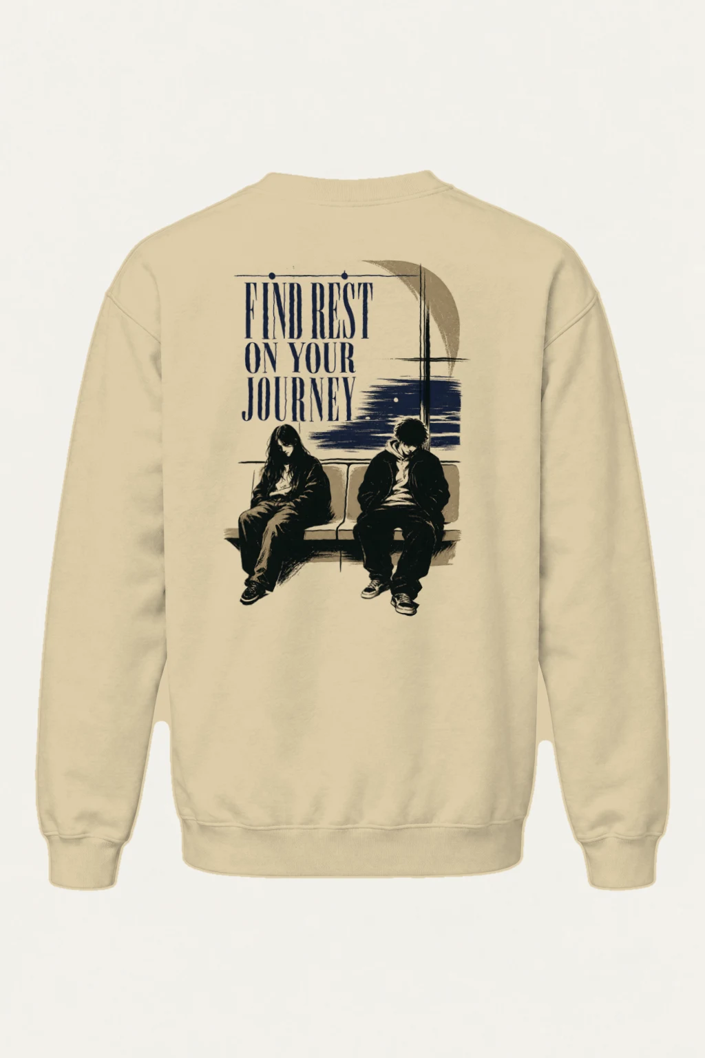 "Find Rest Journey" Heavy Blend Unisex Crewneck Sweatshirt | Gildan 18000