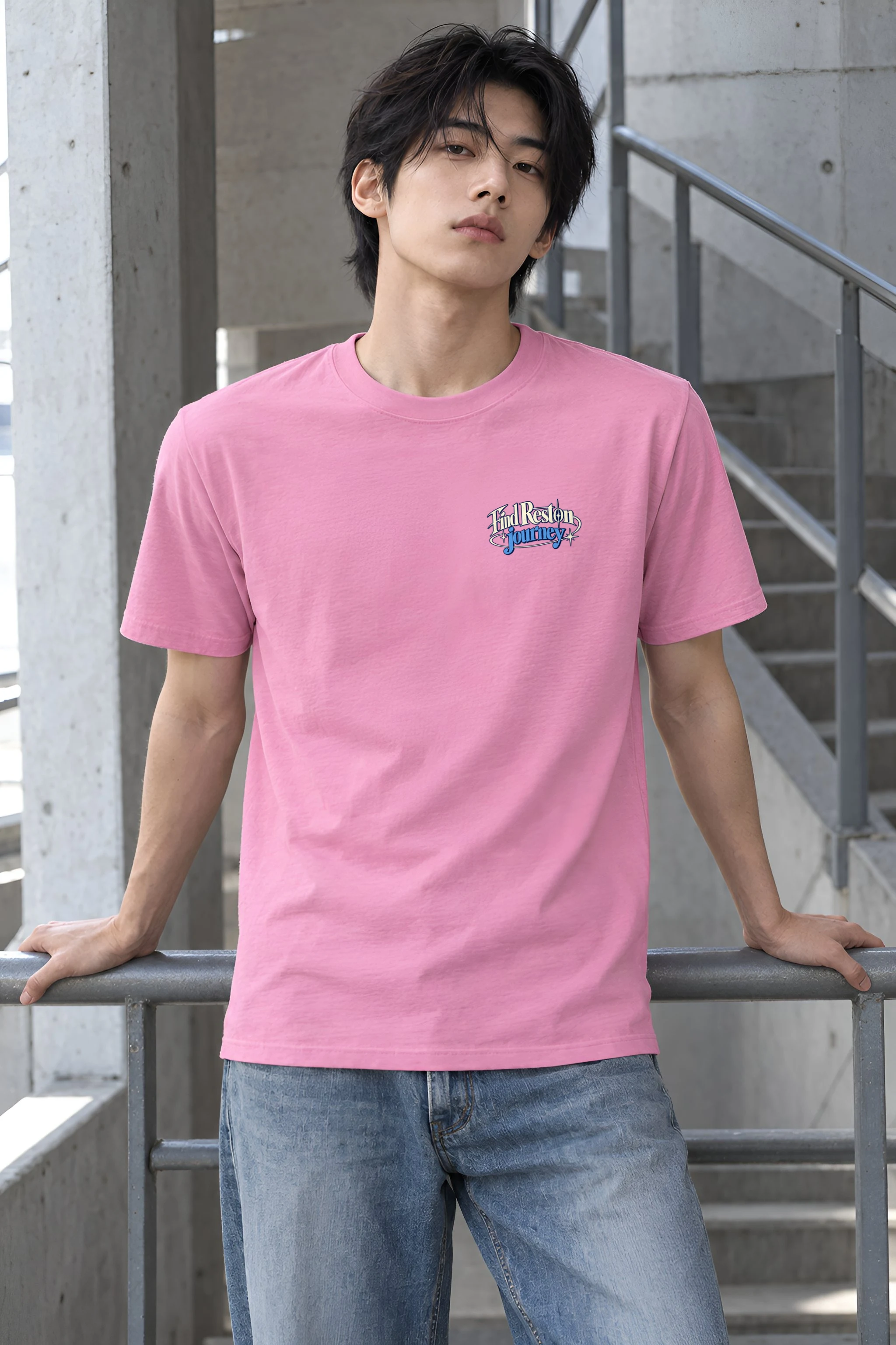 "Find Rest Journey" Heavyweight Unisex Crewneck T-shirt