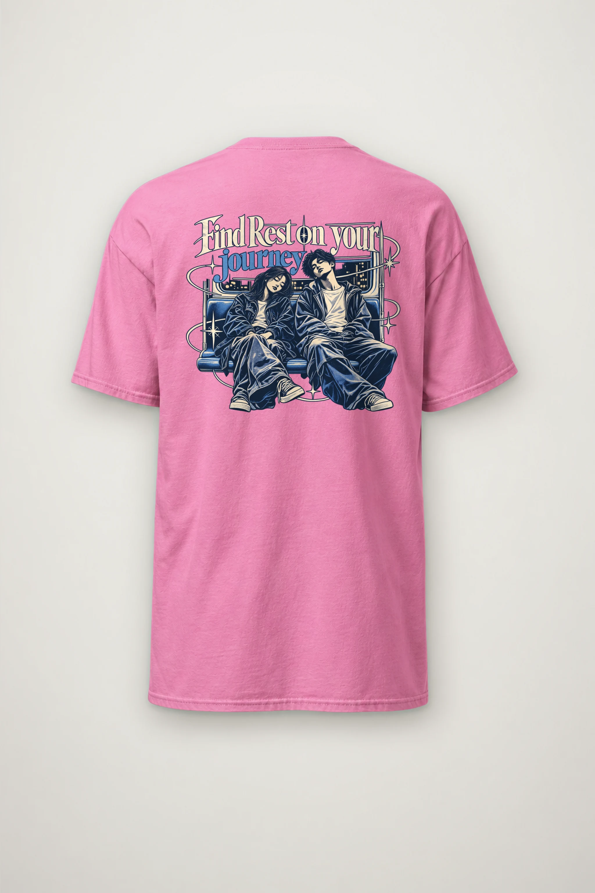 "Find Rest Journey" Heavyweight Unisex Crewneck T-shirt