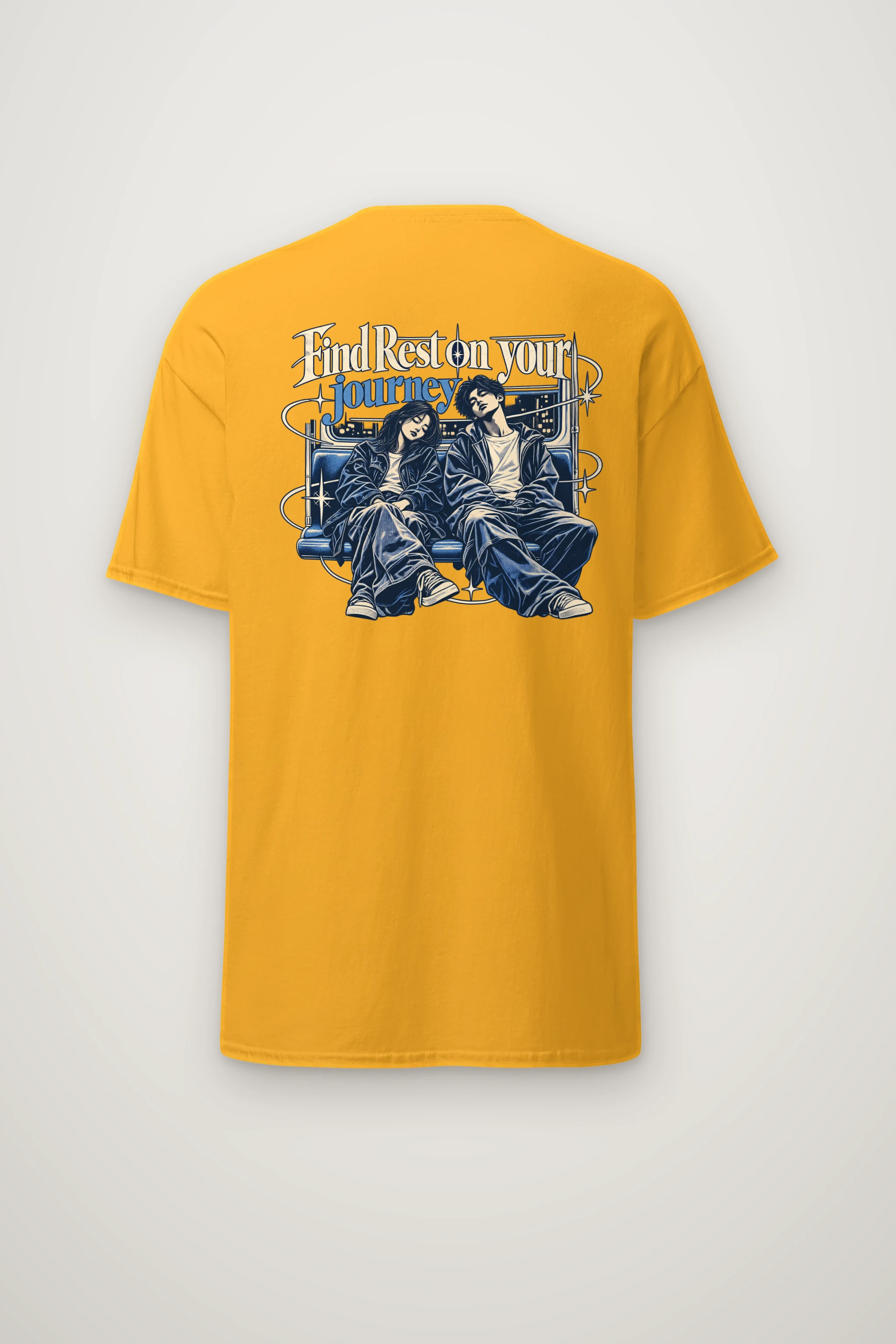 "Find Rest Journey" Heavyweight Unisex Crewneck T-shirt