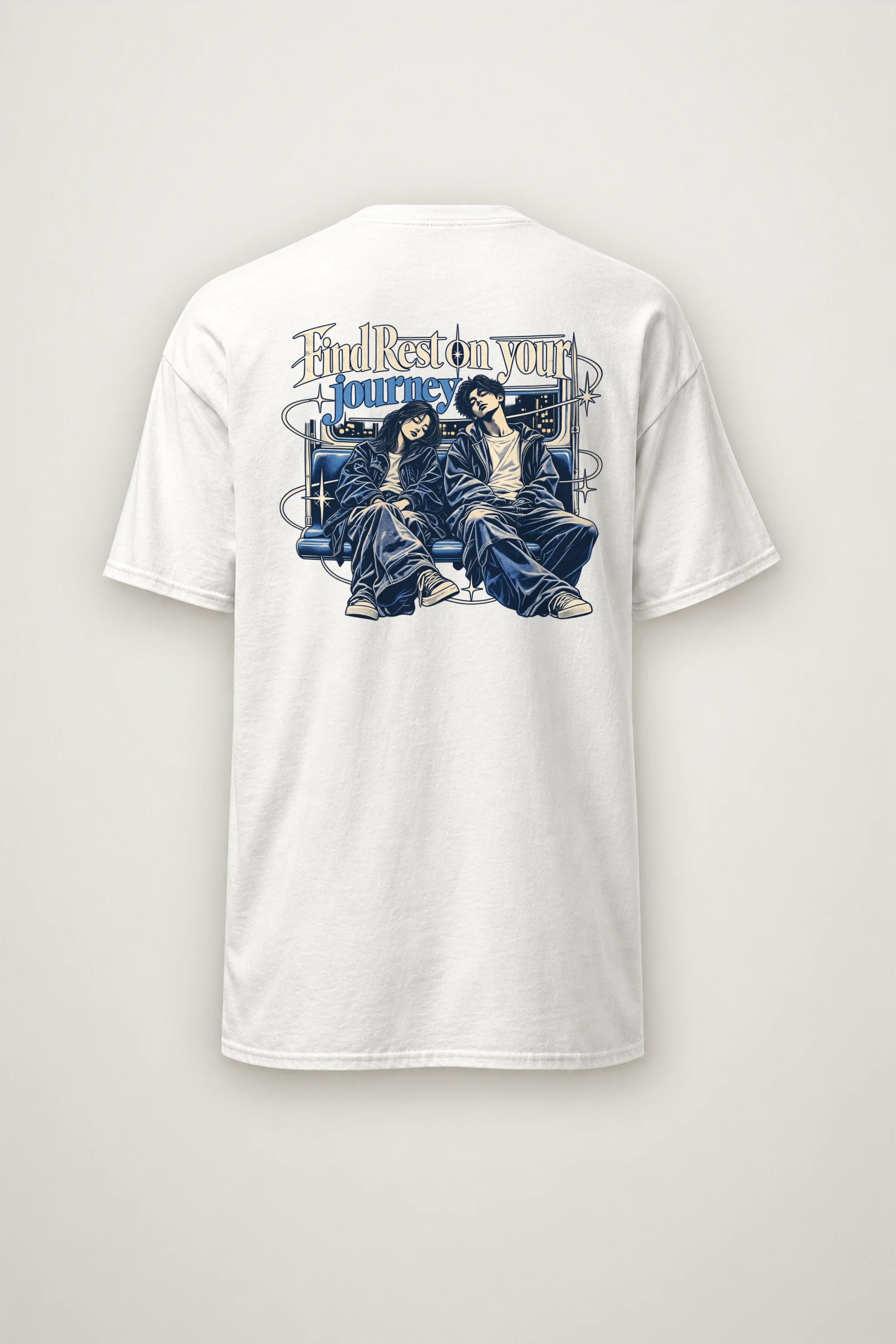 "Find Rest Journey" Heavyweight Unisex Crewneck T-shirt