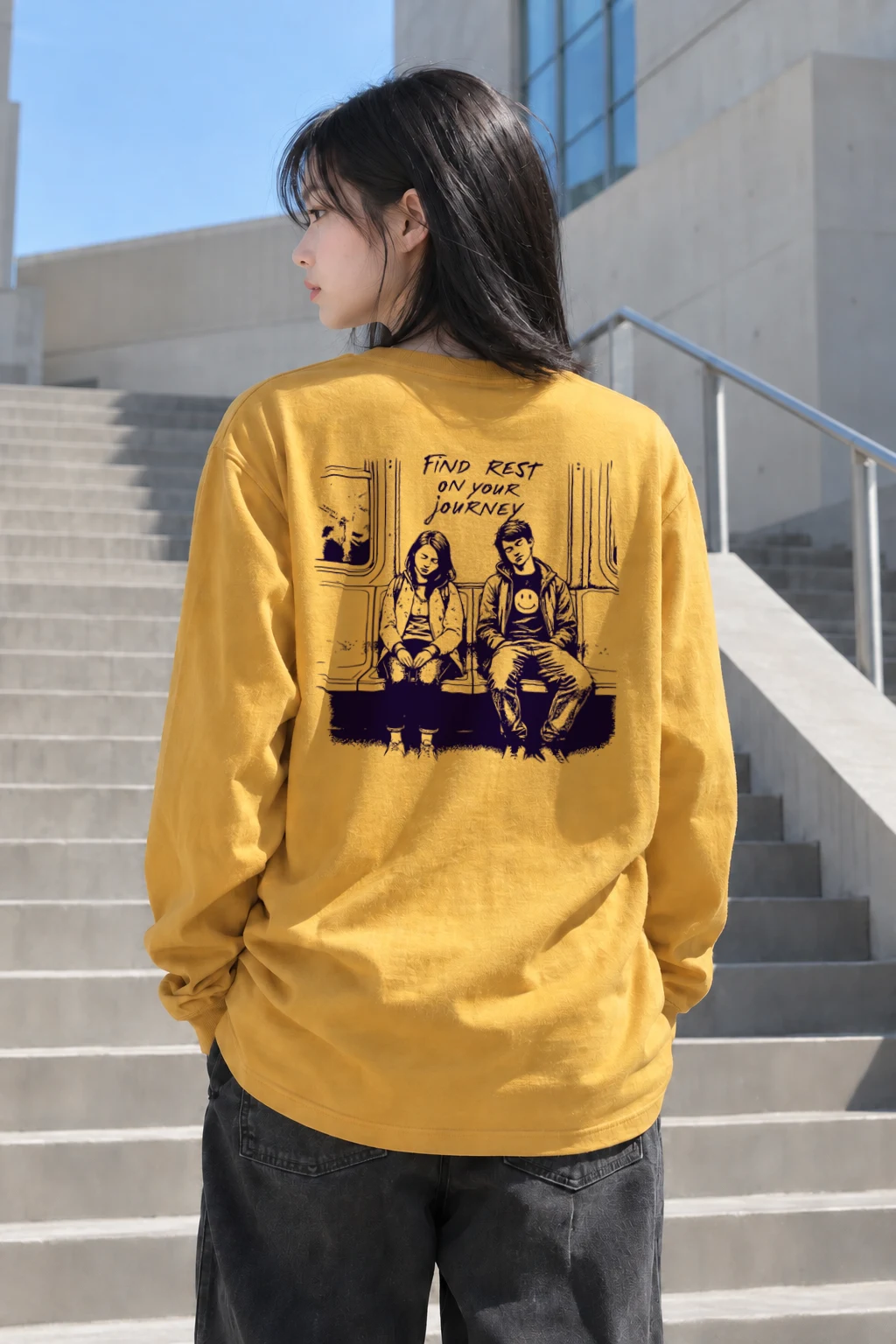 "Find Rest Journey" Unisex Longsleeve T-shirt | Gildan 2400