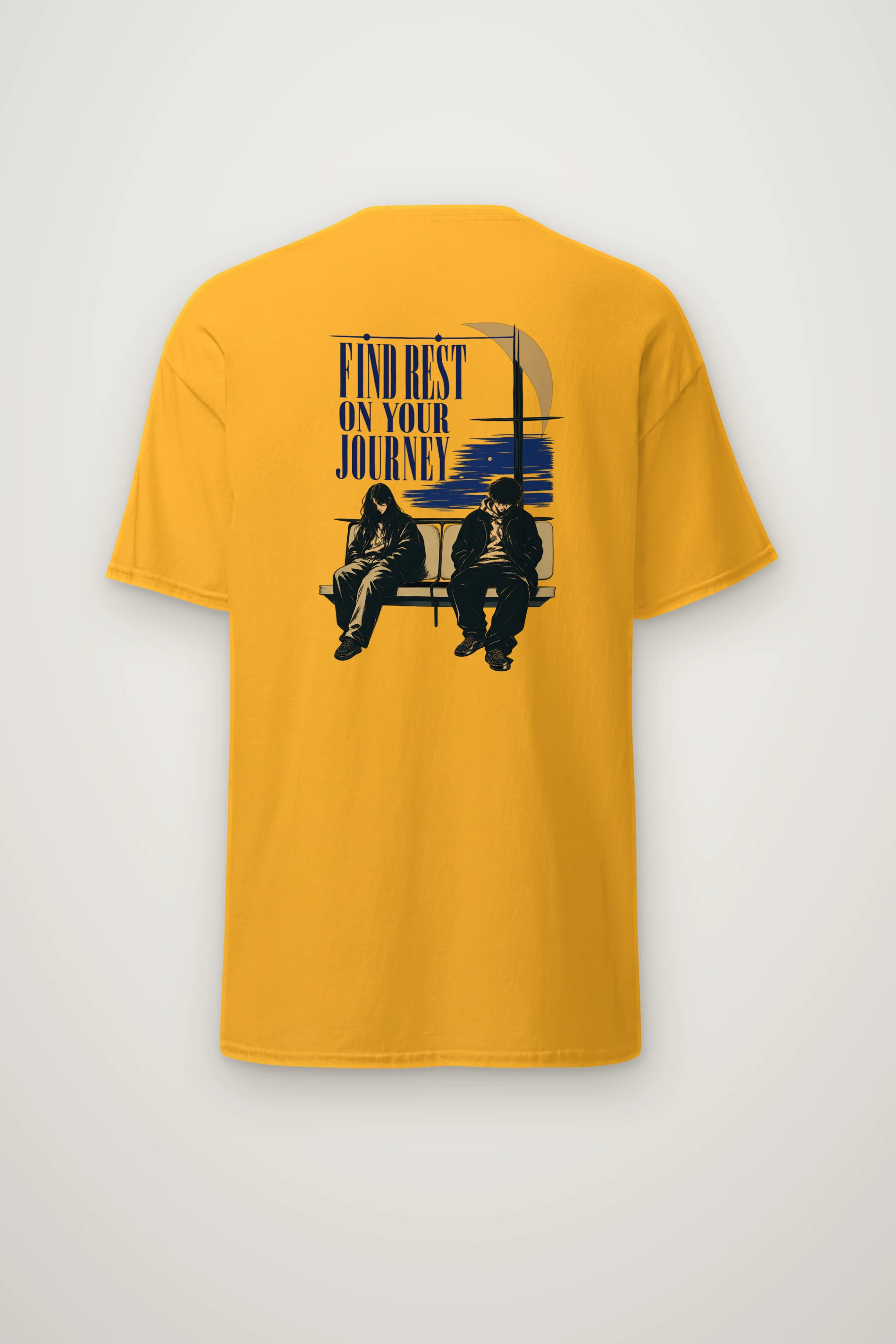 "Find Rest On Your Journey" Heavyweight Unisex Crewneck T-shirt