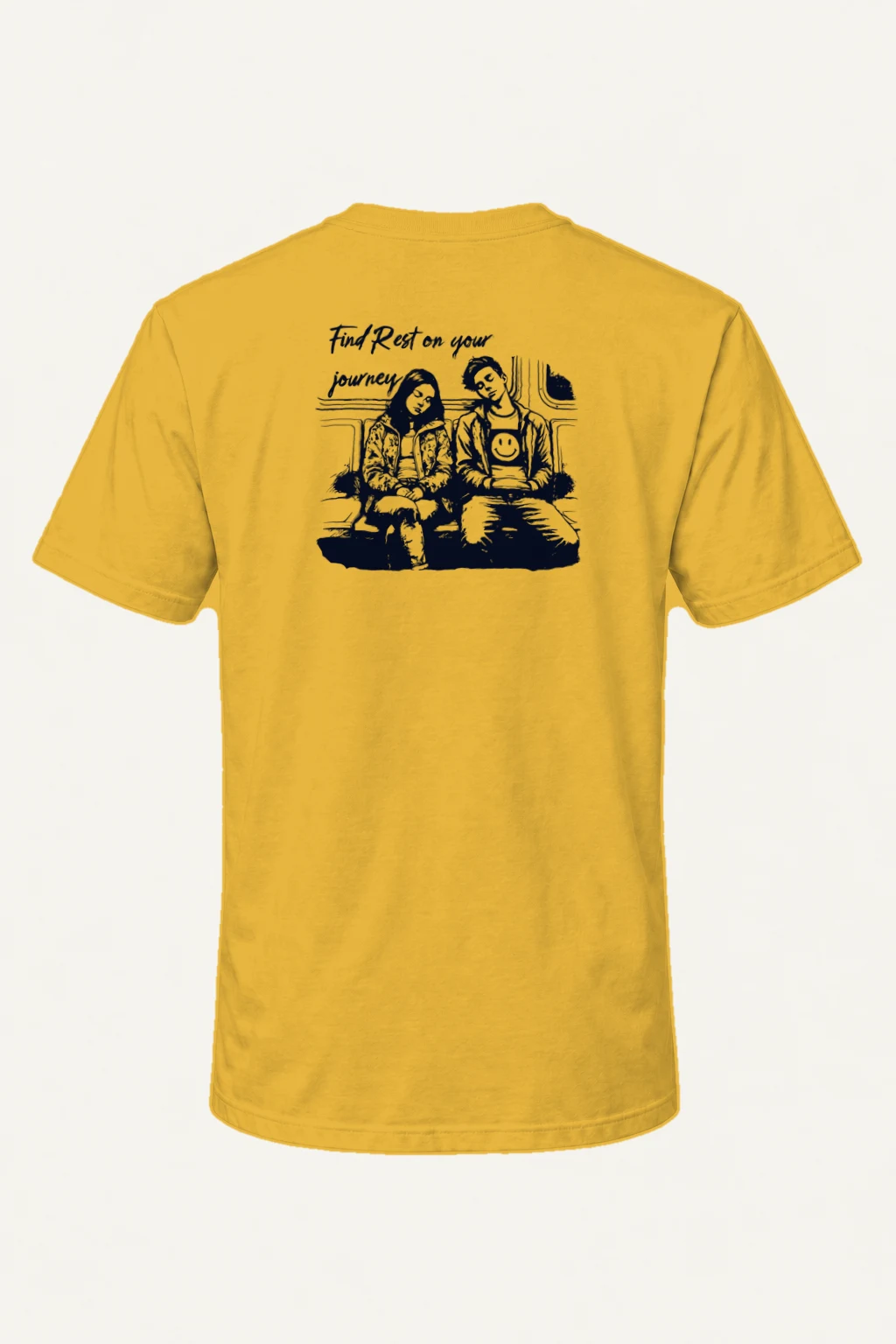 "Find Rest On Your Journey" Heavyweight Unisex Crewneck T-shirt | Gildan 5000