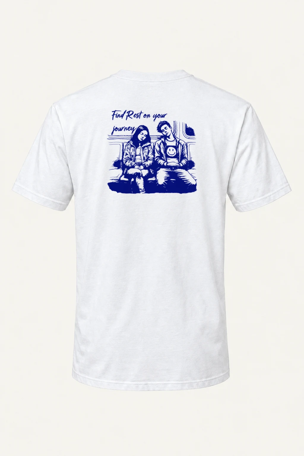 "Find Rest On Your Journey" Heavyweight Unisex Crewneck T-shirt | Gildan 5000