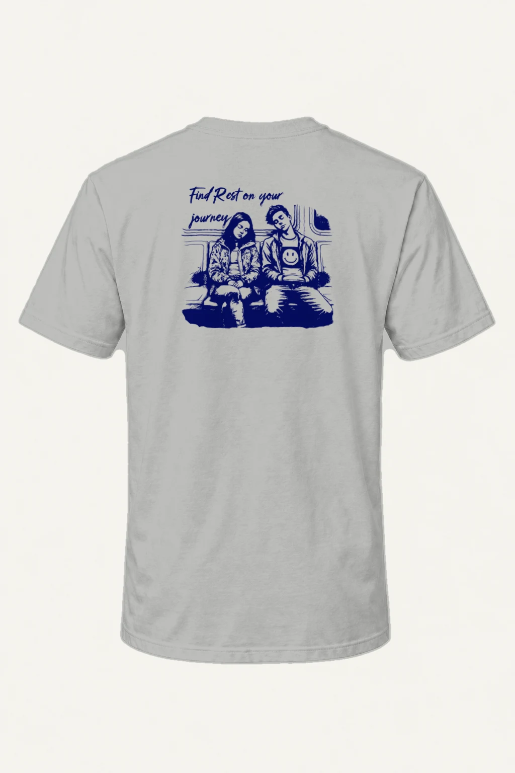 "Find Rest On Your Journey" Heavyweight Unisex Crewneck T-shirt | Gildan 5000