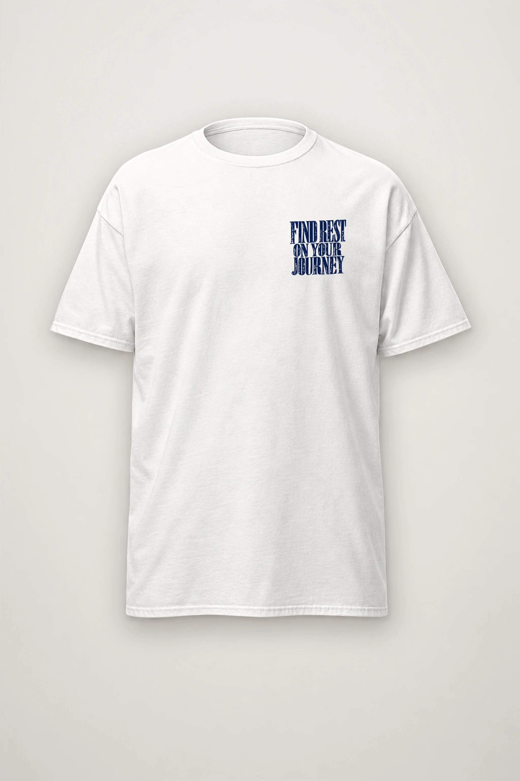 "Find Rest On Your Journey" Heavyweight Unisex Crewneck T-shirt