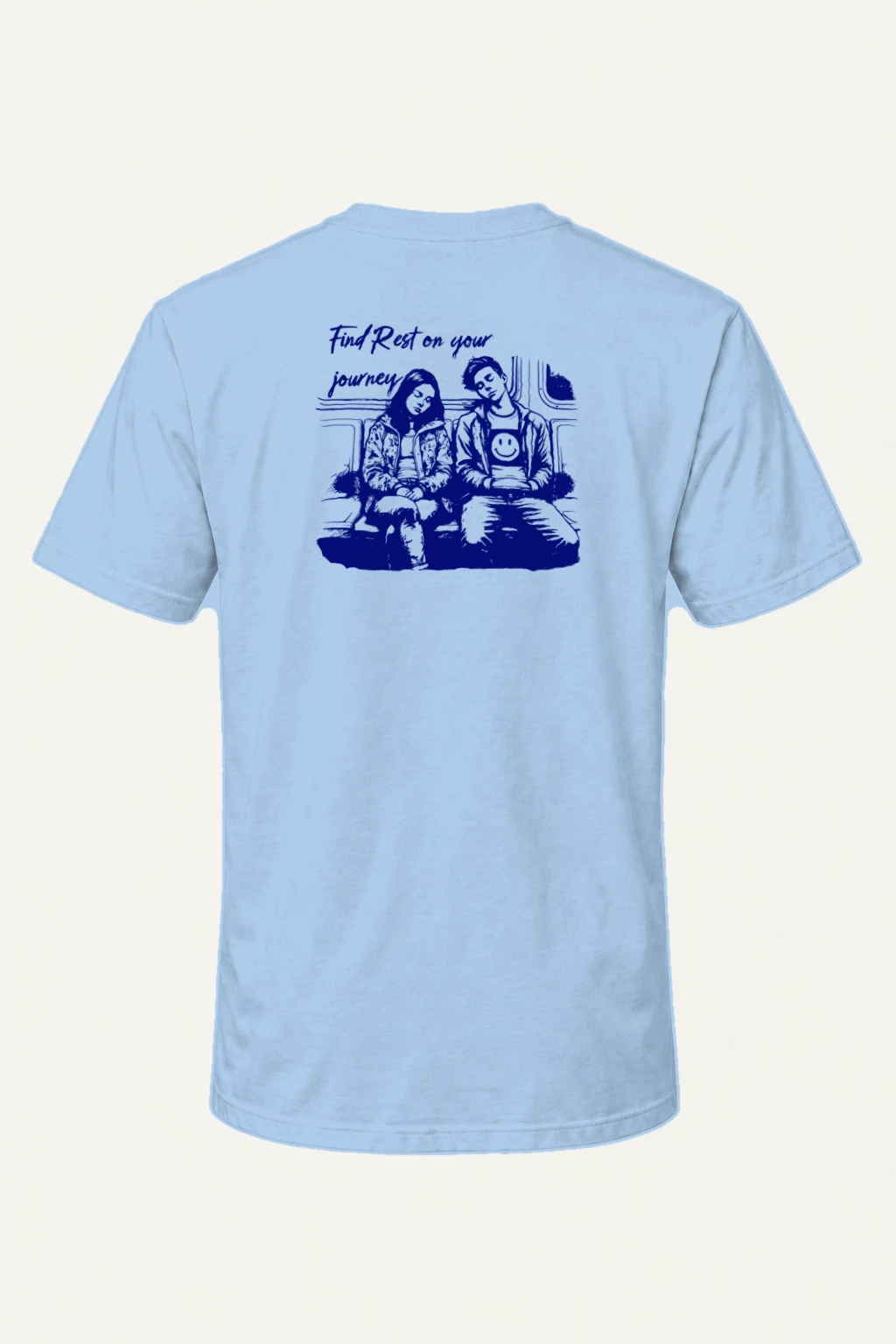 "Find Rest On Your Journey" Heavyweight Unisex Crewneck T-shirt | Gildan 5000