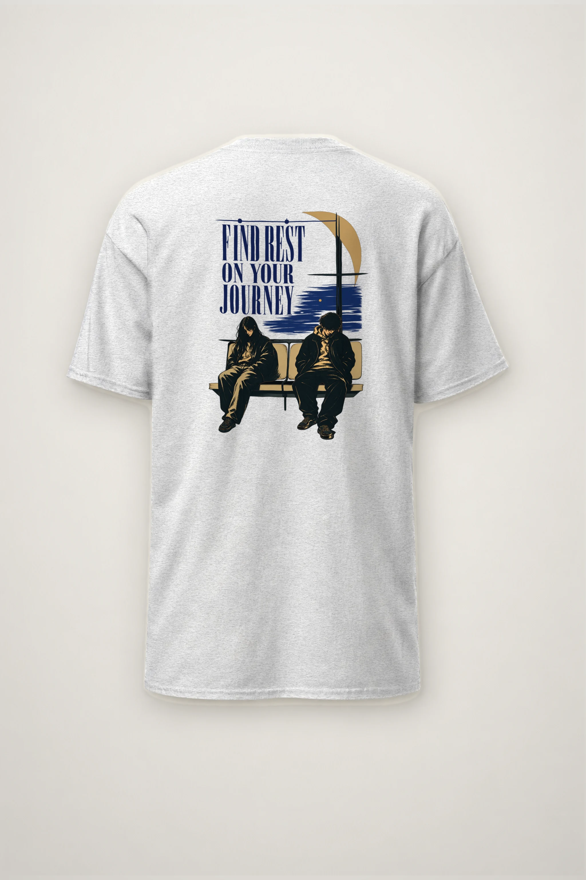 "Find Rest On Your Journey" Heavyweight Unisex Crewneck T-shirt