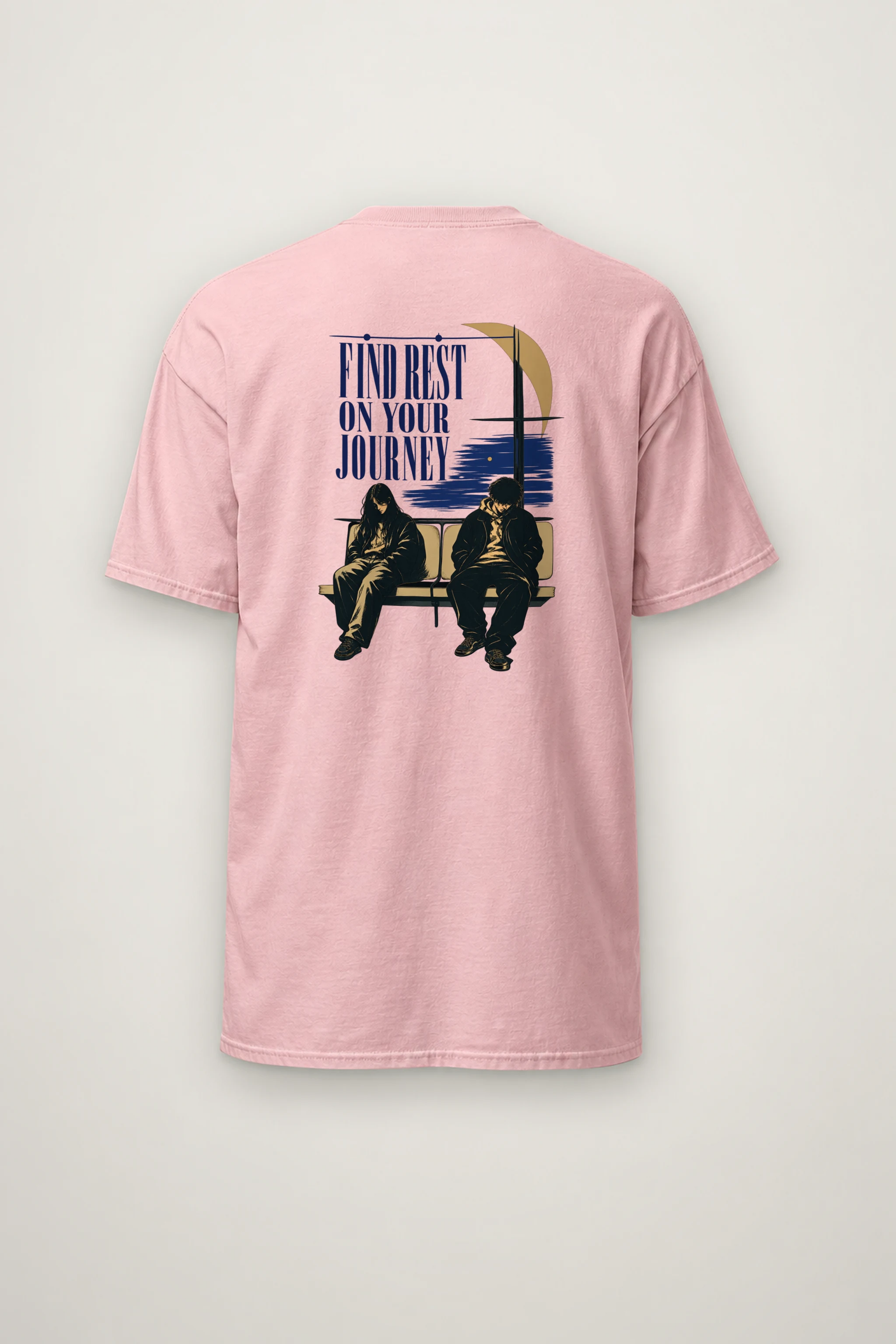 "Find Rest On Your Journey" Heavyweight Unisex Crewneck T-shirt