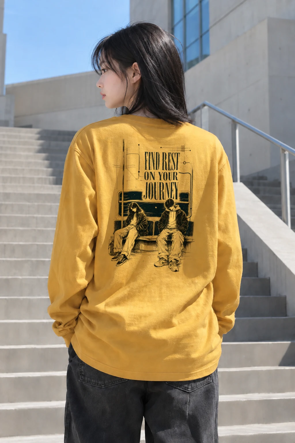 "Find Rest On Your Journey" Unisex Longsleeve T-shirt | Gildan 2400