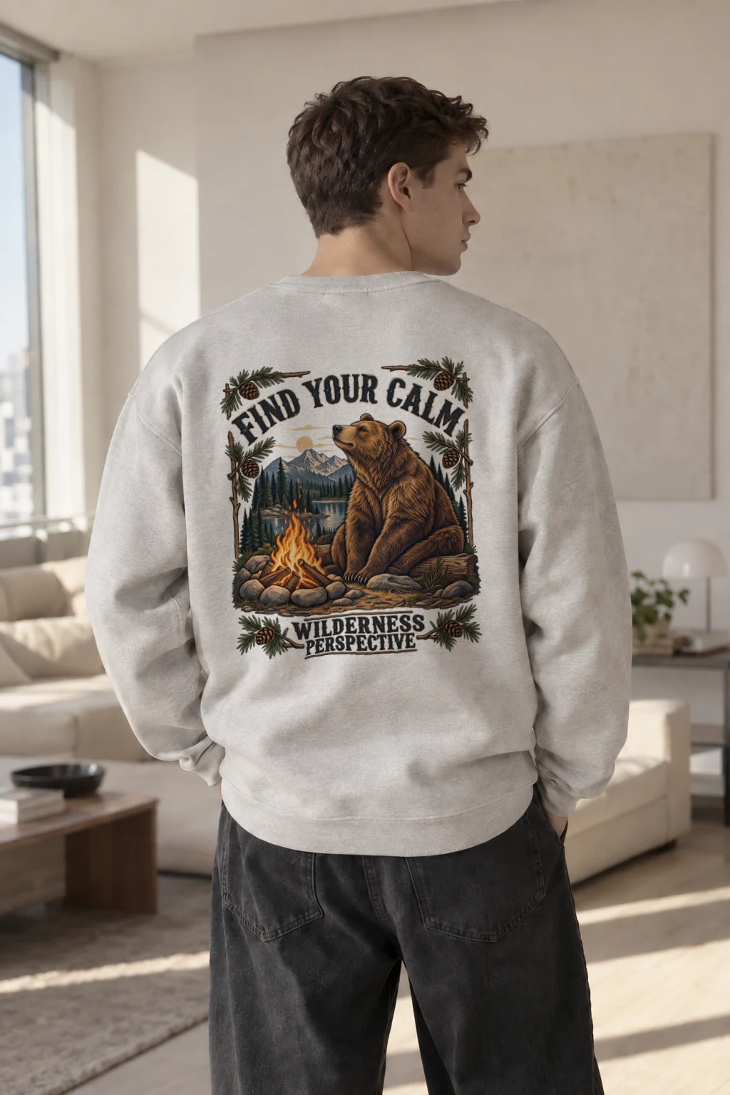 "Find Your Calm" Heavy Blend Unisex Crewneck Sweatshirt | Gildan 18000