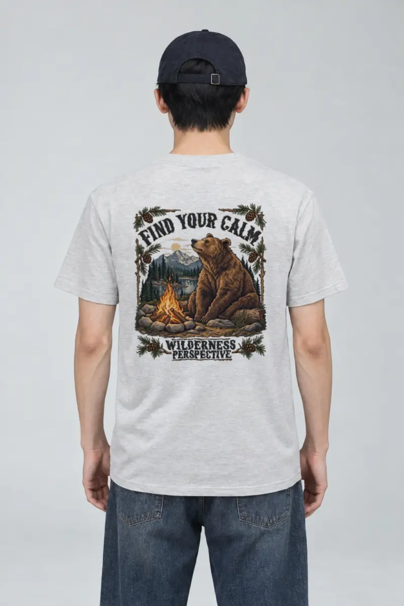 "Find Your Calm" Heavyweight Unisex Crewneck T-shirt
