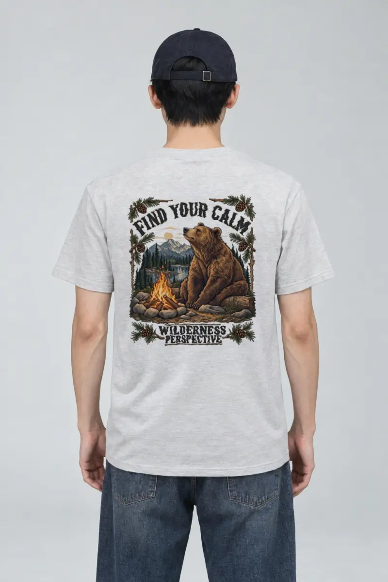 "Find Your Calm" Heavyweight Unisex Crewneck T-shirt
