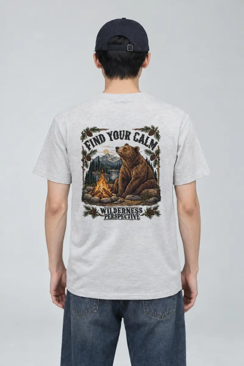 "Find Your Calm" Heavyweight Unisex Crewneck T-shirt