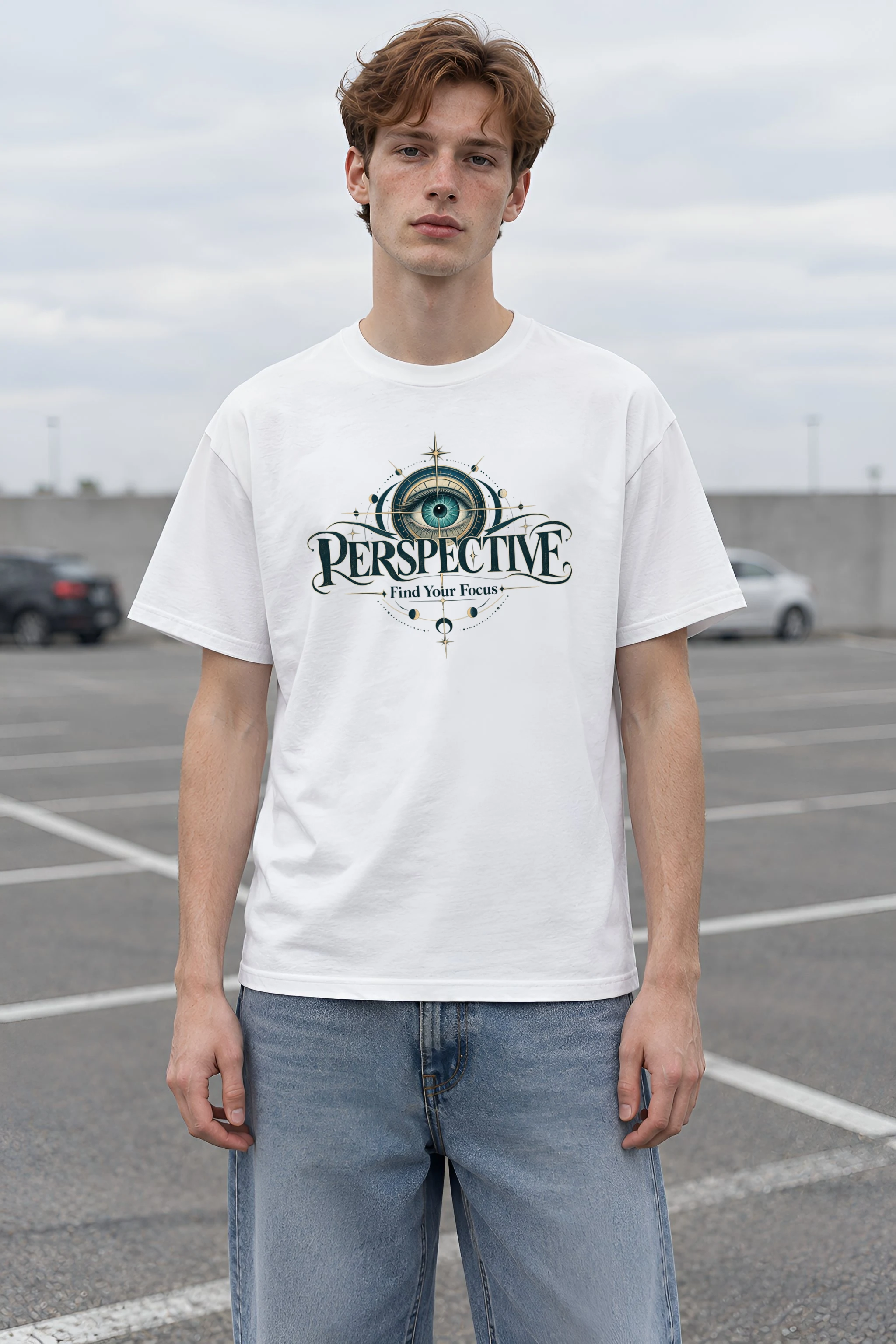 "Find Your Focus" Heavyweight Unisex Crewneck T-shirt