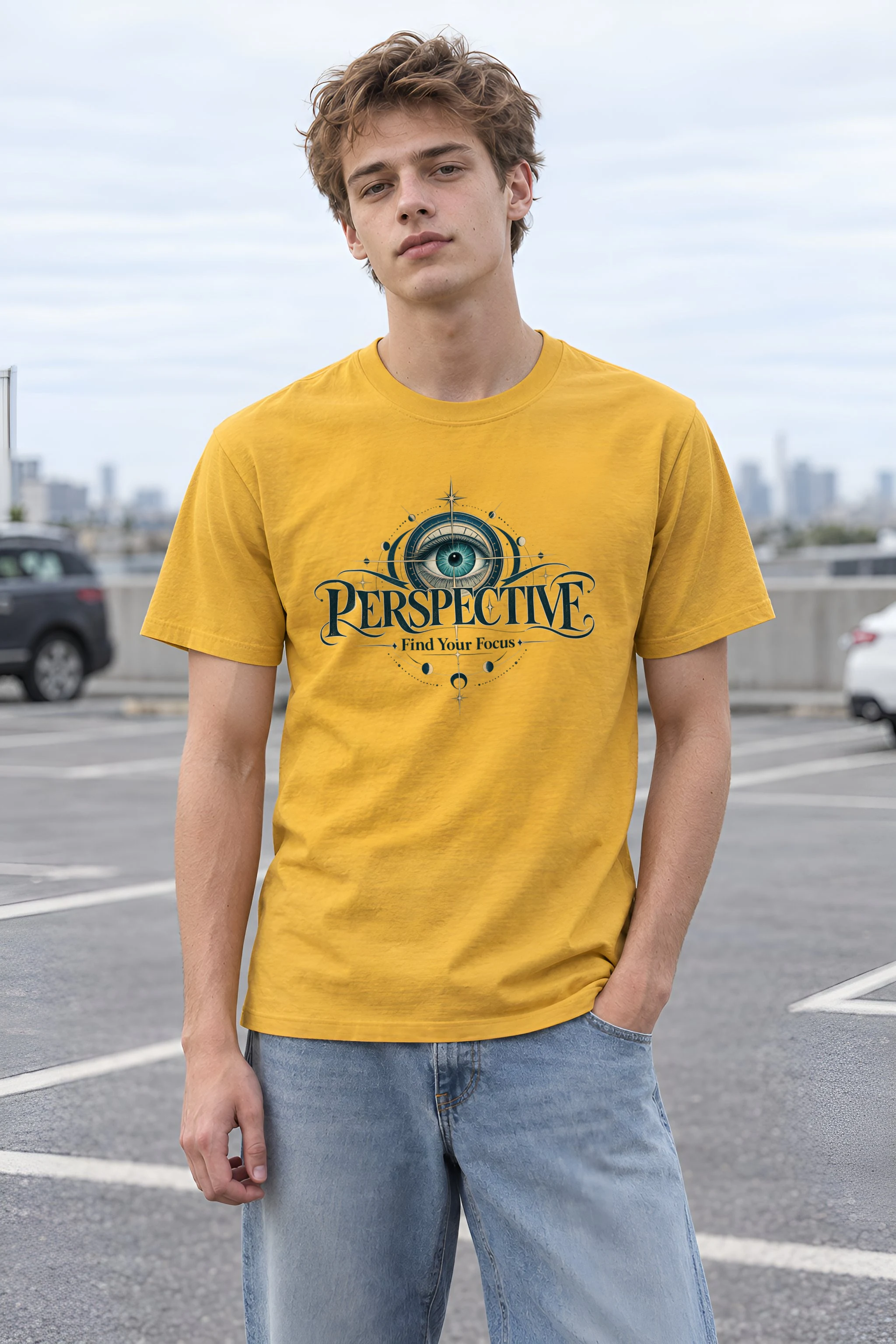 "Find Your Focus" Heavyweight Unisex Crewneck T-shirt
