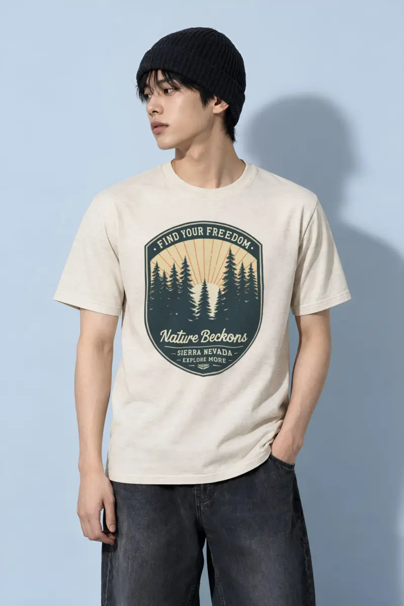 "Find Your Freedom" Heavyweight Unisex Crewneck T-shirt