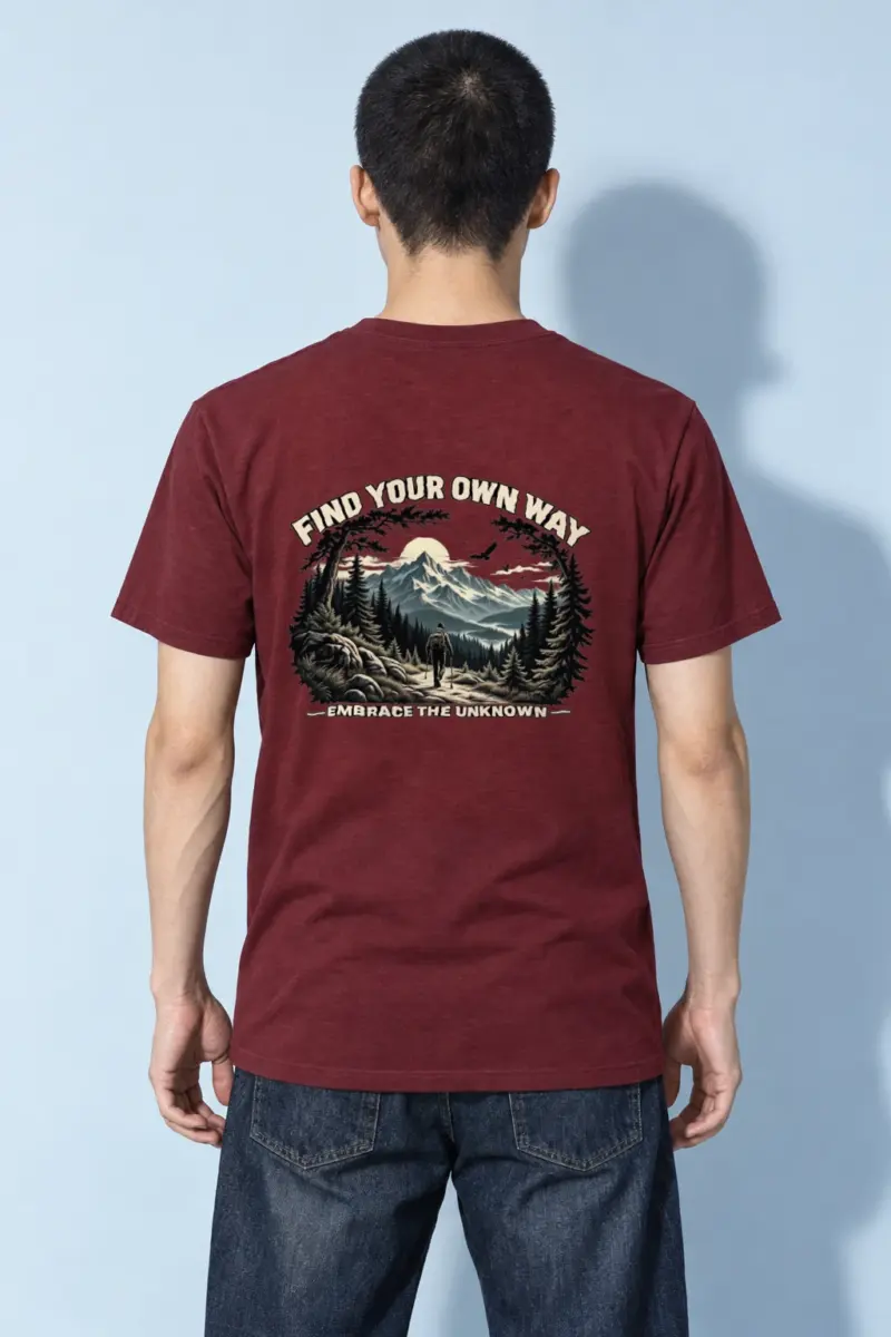 "Find Your Own Way" Heavyweight Unisex Crewneck T-shirt | Gildan 5000