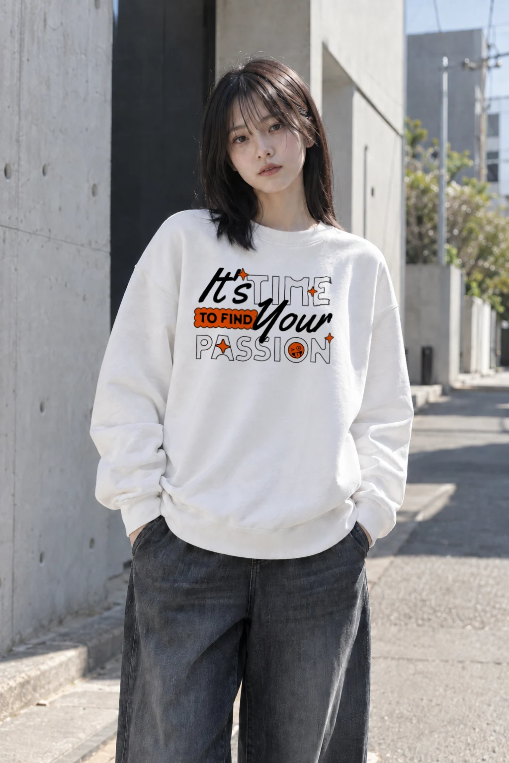 "Find Your Passion" Heavy Blend Unisex Crewneck Sweatshirt | Gildan 18000