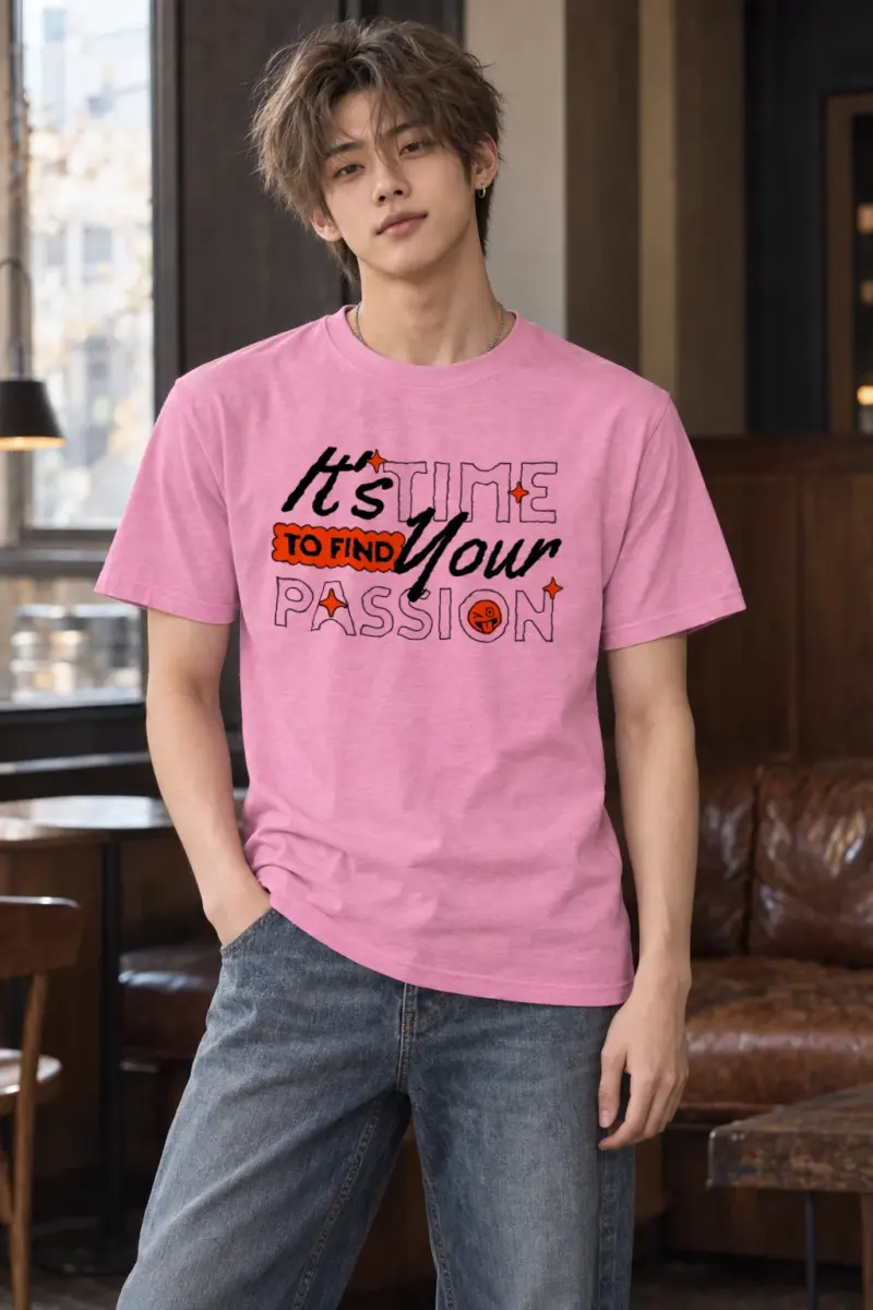 "Find Your Passion" Heavyweight Unisex Crewneck T-shirt