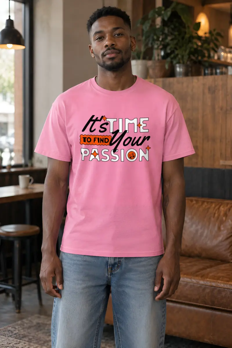 "Find Your Passion" Heavyweight Unisex Crewneck T-shirt