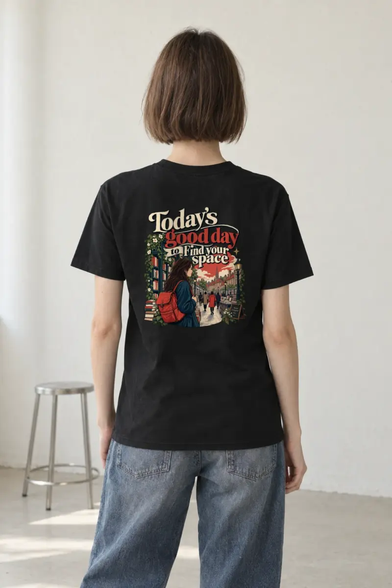 "Find Your Space" Heavyweight Unisex Crewneck T-shirt