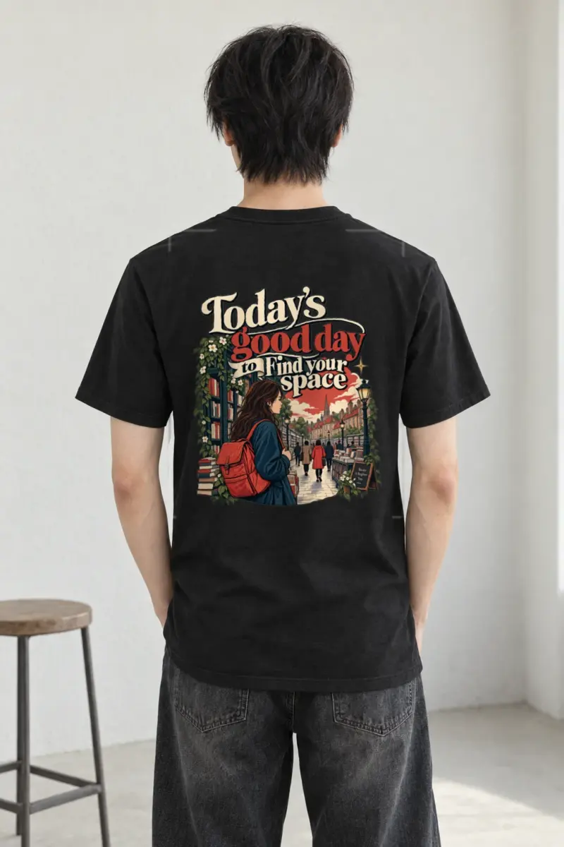 "Find Your Space" Heavyweight Unisex Crewneck T-shirt