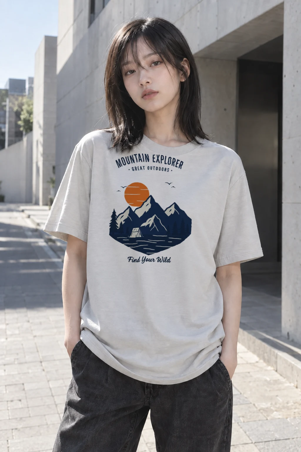 "Find Your Wild" Heavyweight Unisex Crewneck T-shirt | Gildan 5000