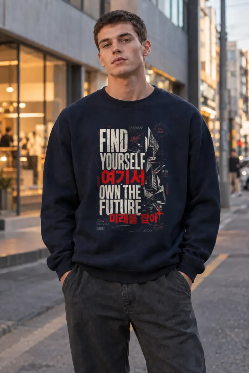 "Find Yourself" Heavy Blend Unisex Crewneck Sweatshirt | Gildan 18000