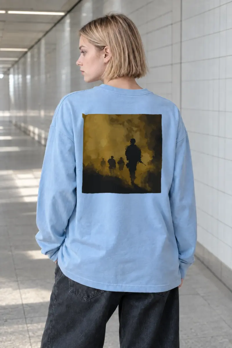 “Fireline March” Unisex Longsleeve T-shirt | Gildan 2400