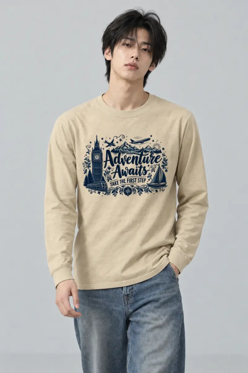 "First Step Travel" Unisex Longsleeve T-shirt | Gildan 2400