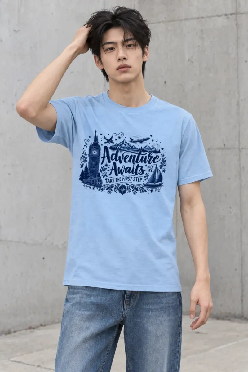 "First Step Voyage" Heavyweight Unisex Crewneck T-shirt