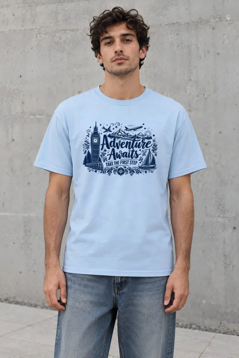 "First Step Voyage" Heavyweight Unisex Crewneck T-shirt