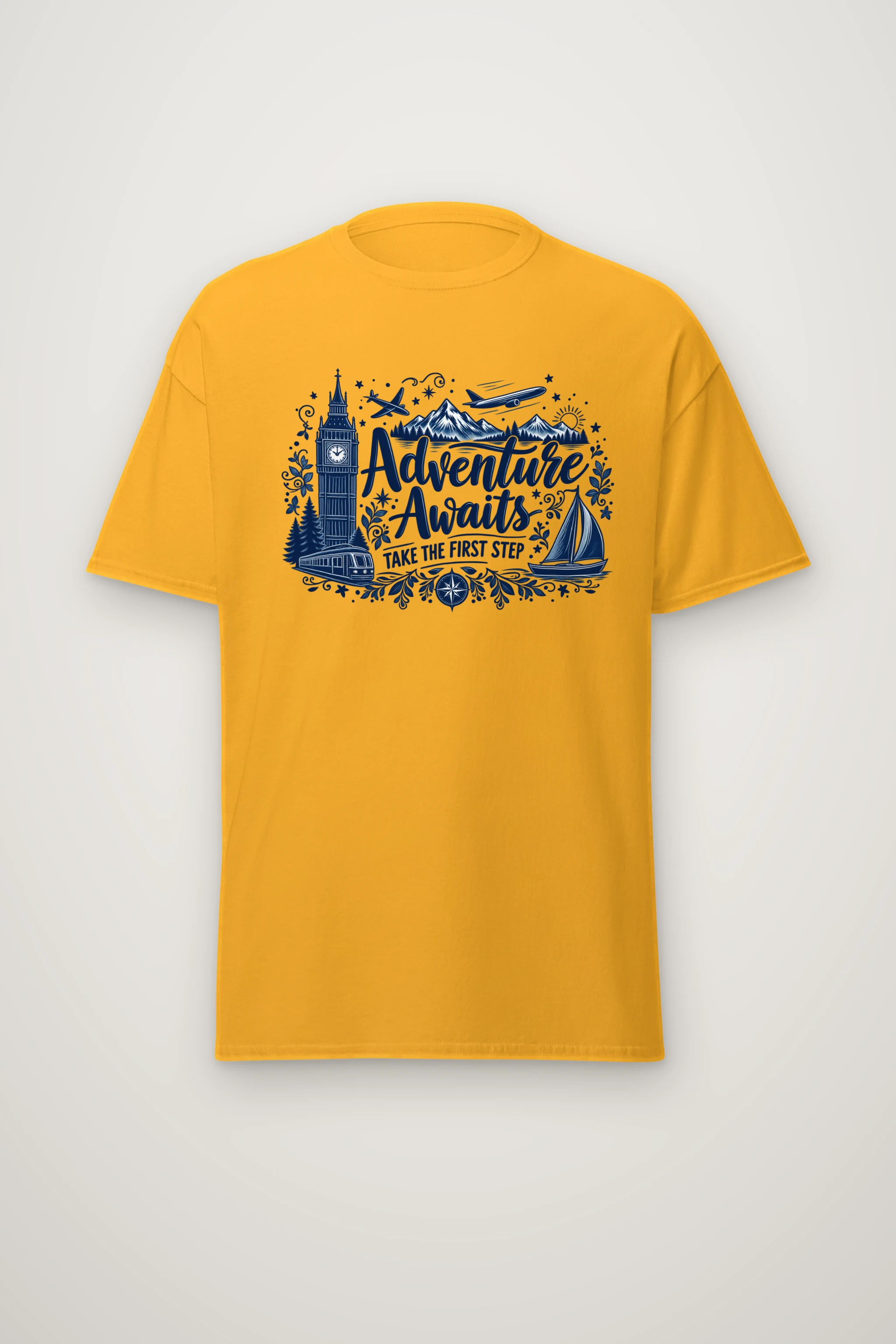 "First Step Voyage" Heavyweight Unisex Crewneck T-shirt