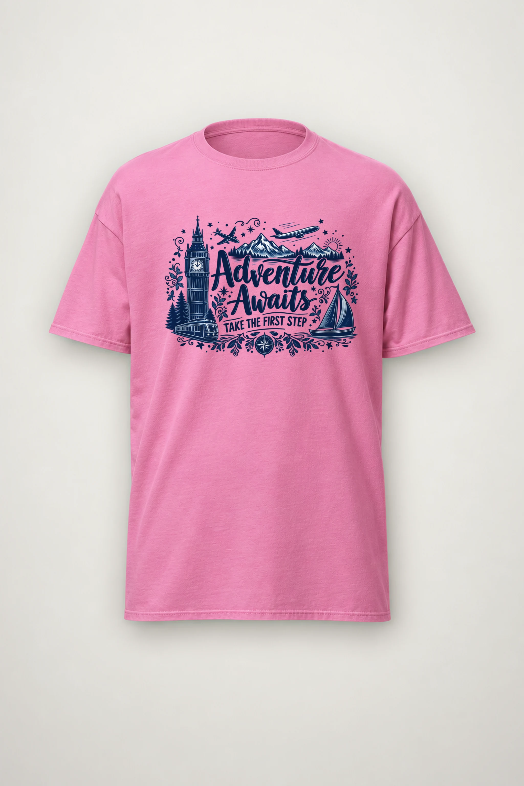 "First Step Voyage" Heavyweight Unisex Crewneck T-shirt