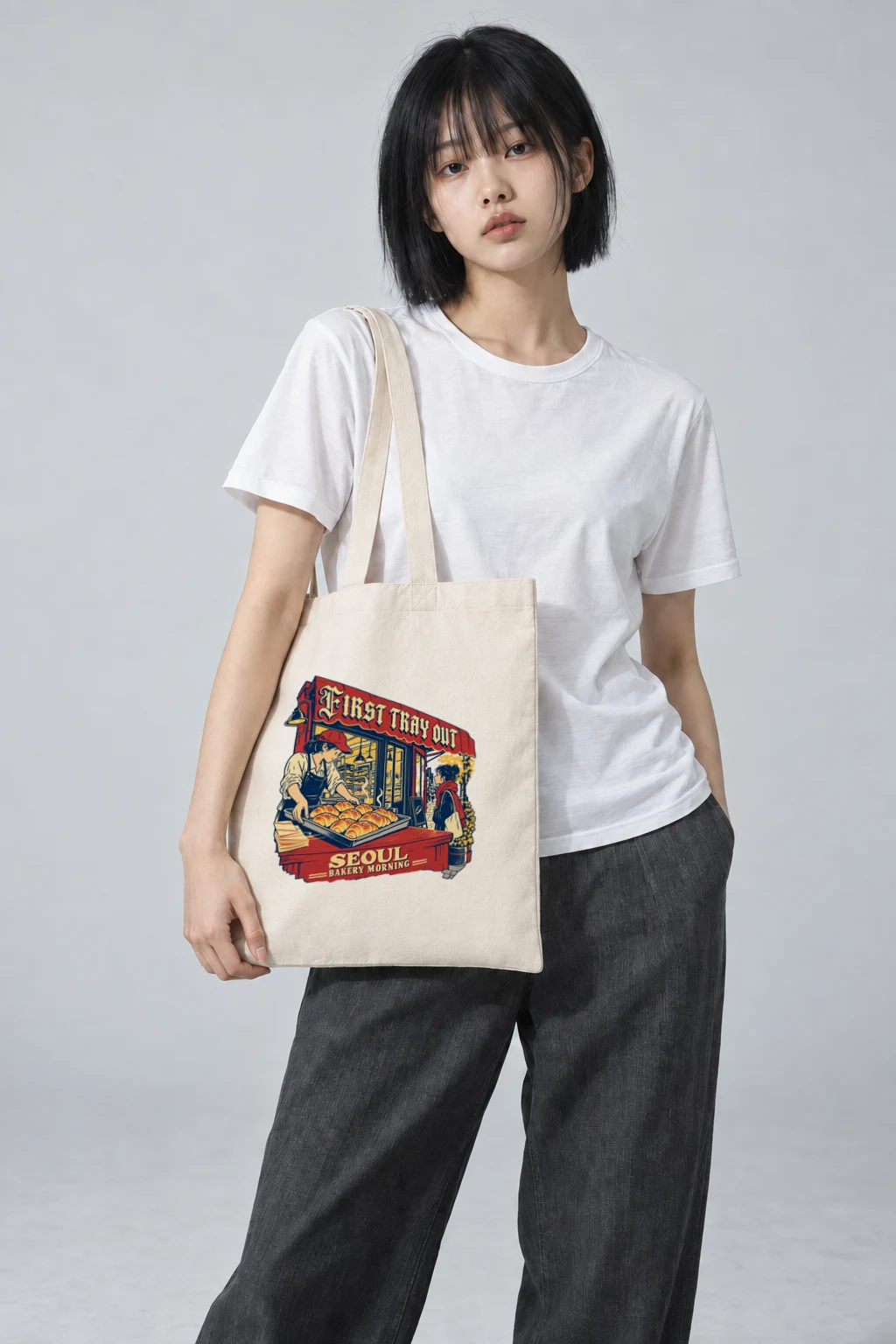 "First Tray Out" Classic Cotton Tote Bag