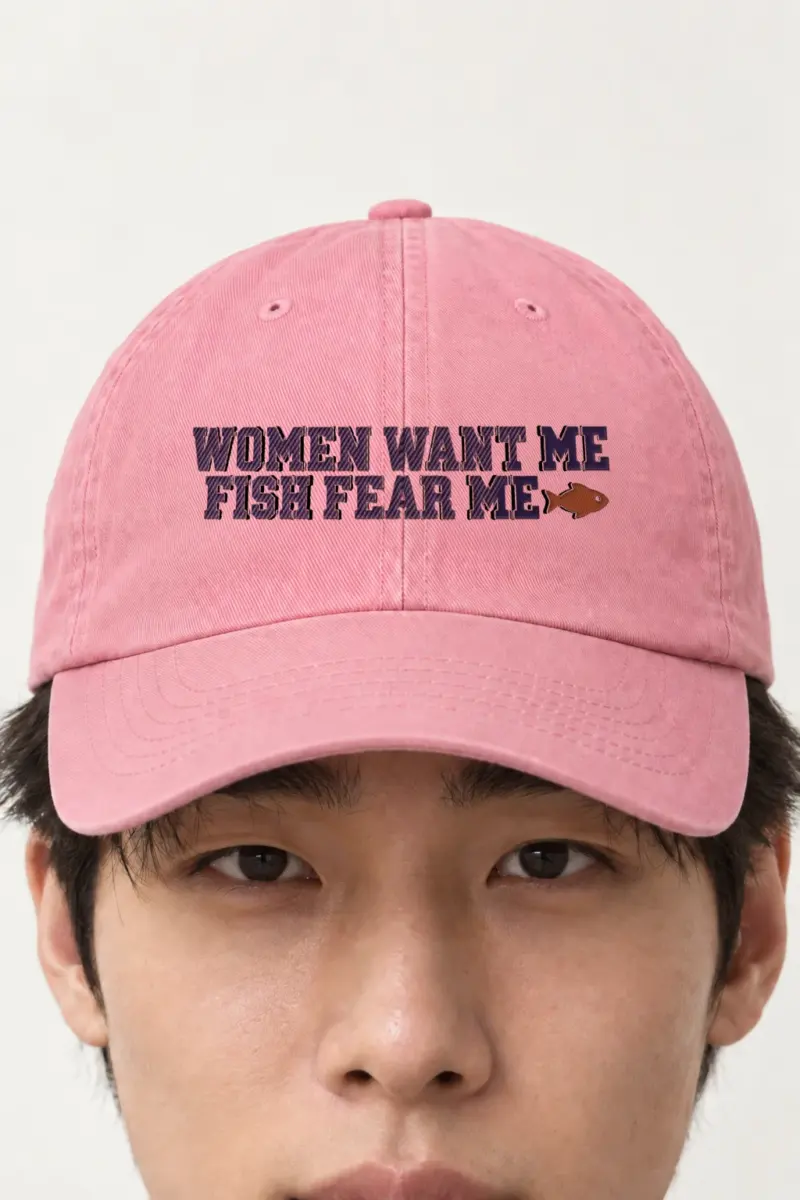 "Fish Fear Me" Classic Dad Hat · Embroidered | Yupoong 6245CM